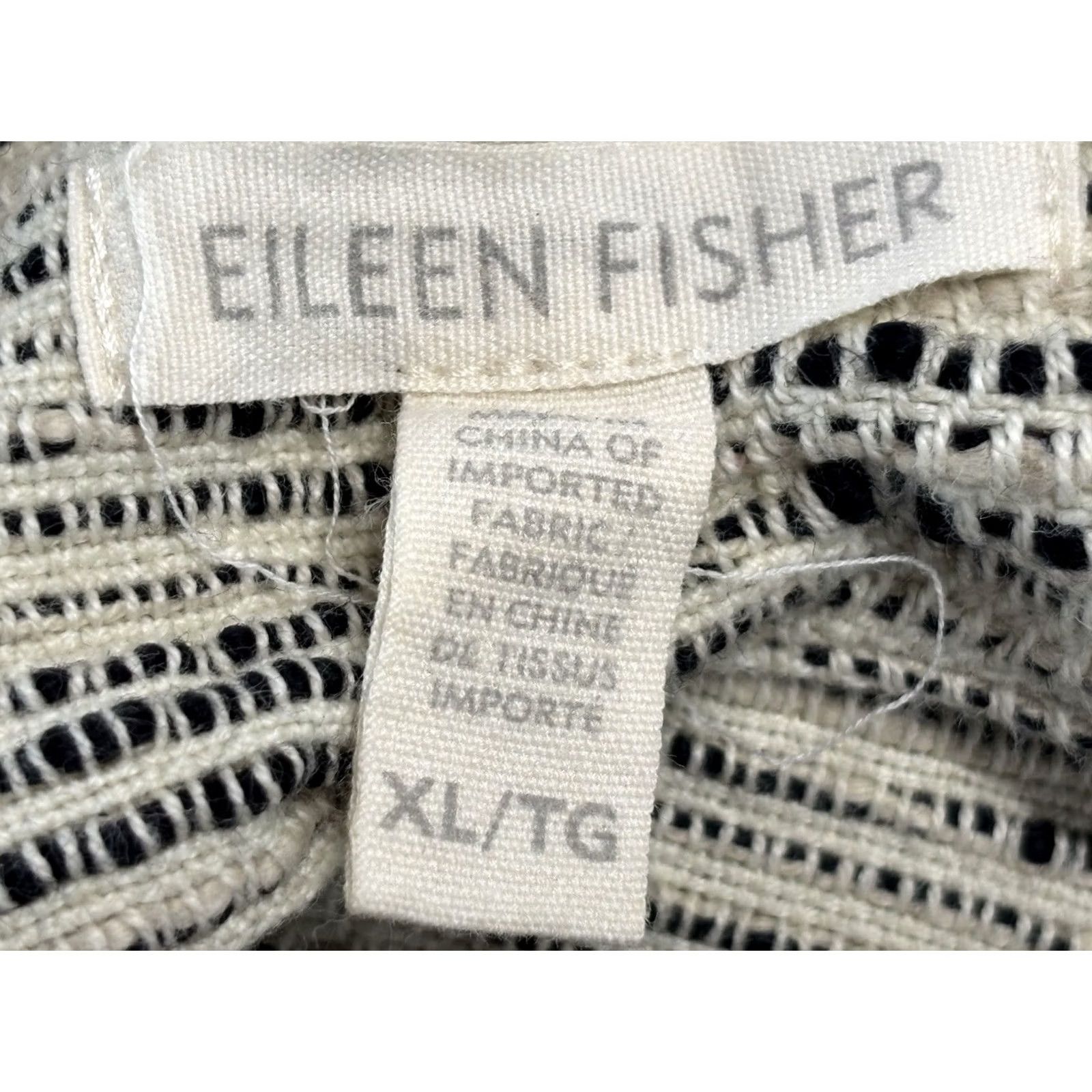 Eileen Fisher Eileen Fisher Womens XL Open Front Jacket Cotton Furrows Blazer Multicolor Size XL / US 12-14 / IT 48-50 - 7 Thumbnail