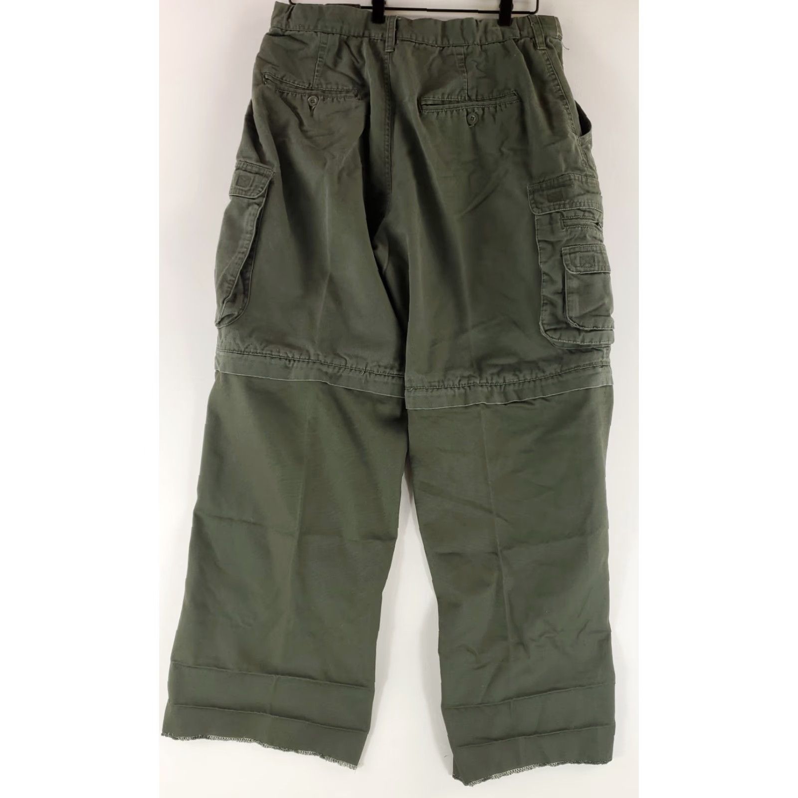 Vintage BSA Boy Scouts America Switchback Cargo Pants Unhemmed Mens 34 34x30 Actual Green Cargo Mens Size US 34 / EU 50 - 4 Thumbnail