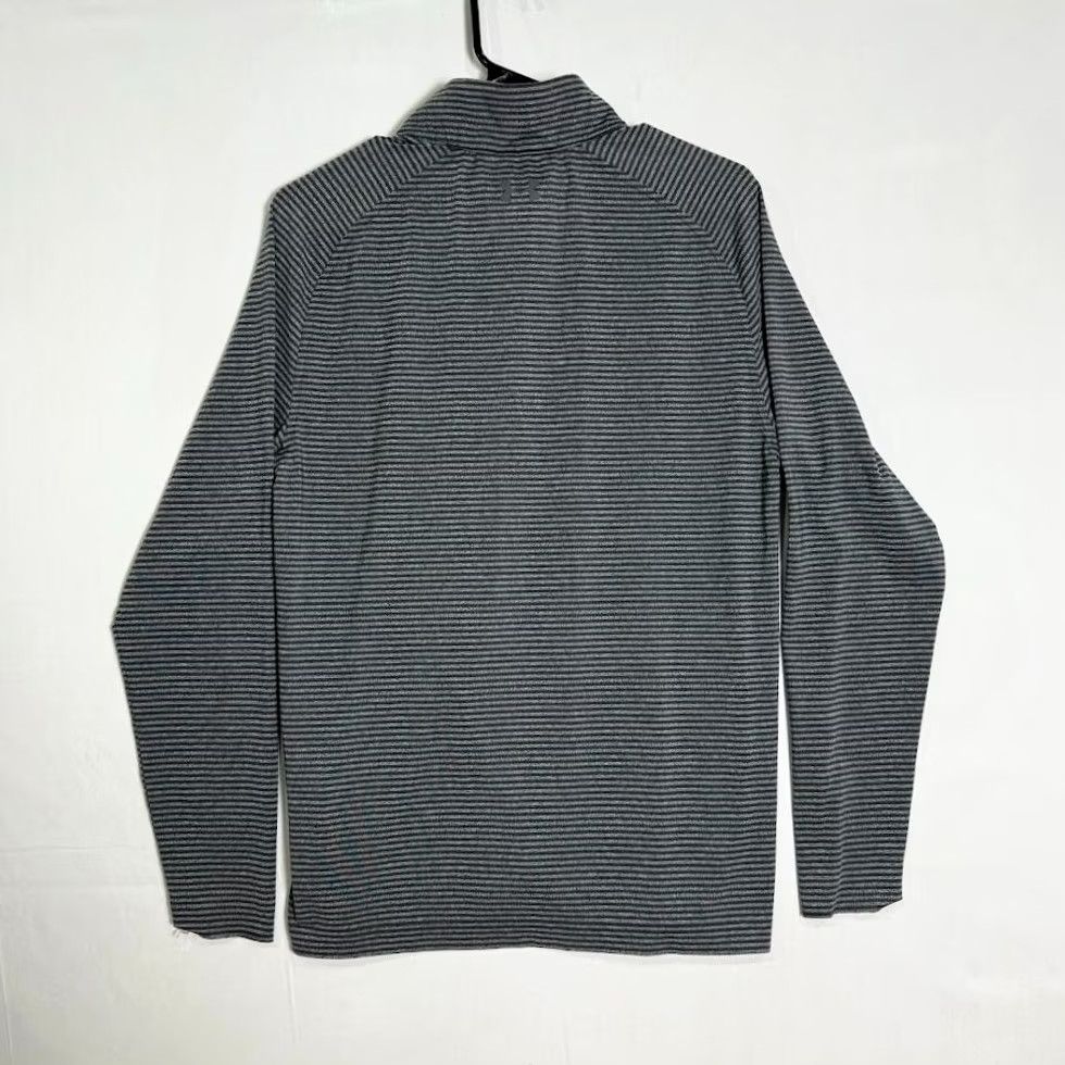 Under Armour Under Armour 1/4 Zip Striped Pullover Mens S Gray Black Loose Fit Sweatshirt Size US S / EU 44-46 / 1 - 5 Thumbnail