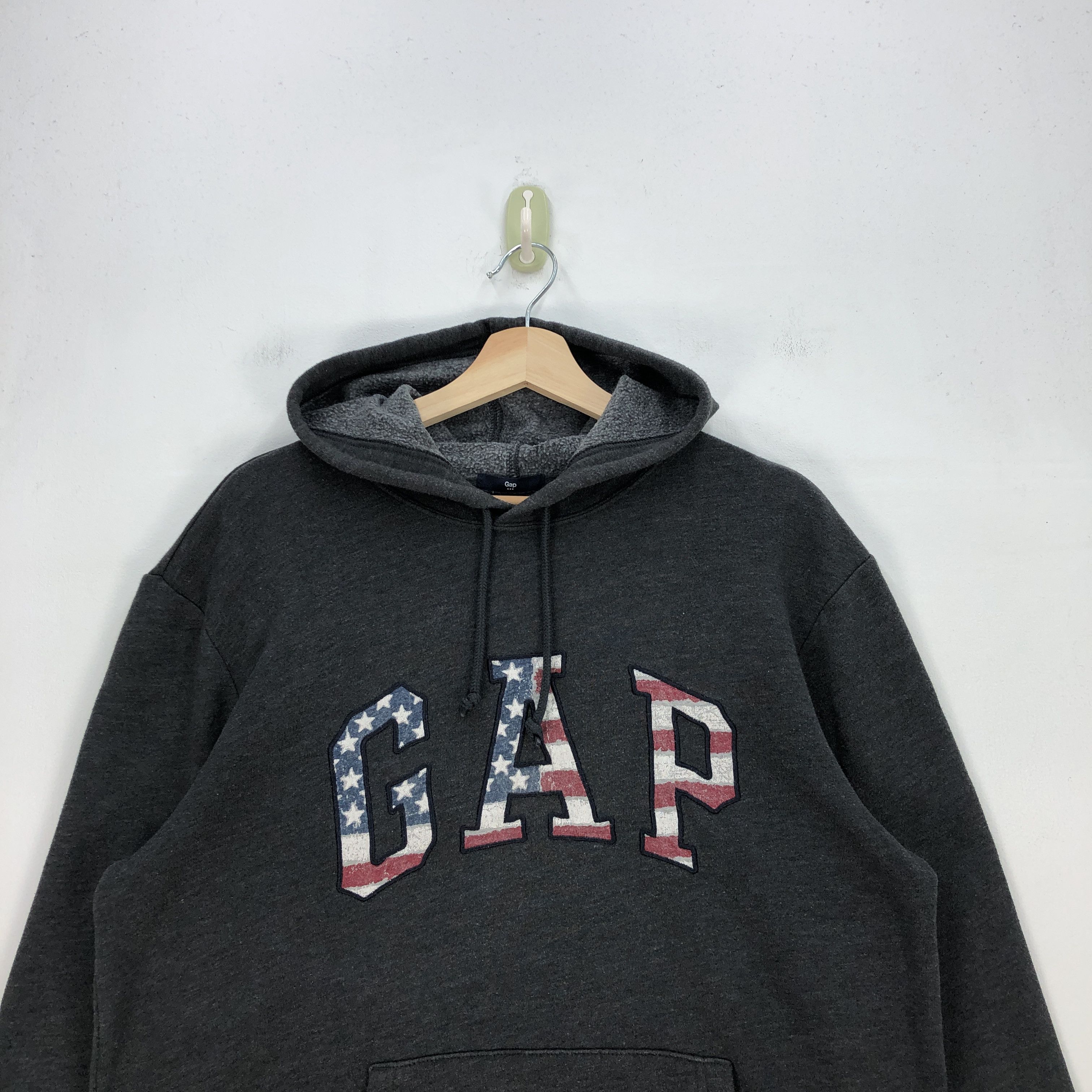 Gap Vintage GAP Hoodie Sweater Gap USA Flag Script Sweatshirt Size US M / EU 48-50 / 2 - 2 Thumbnail