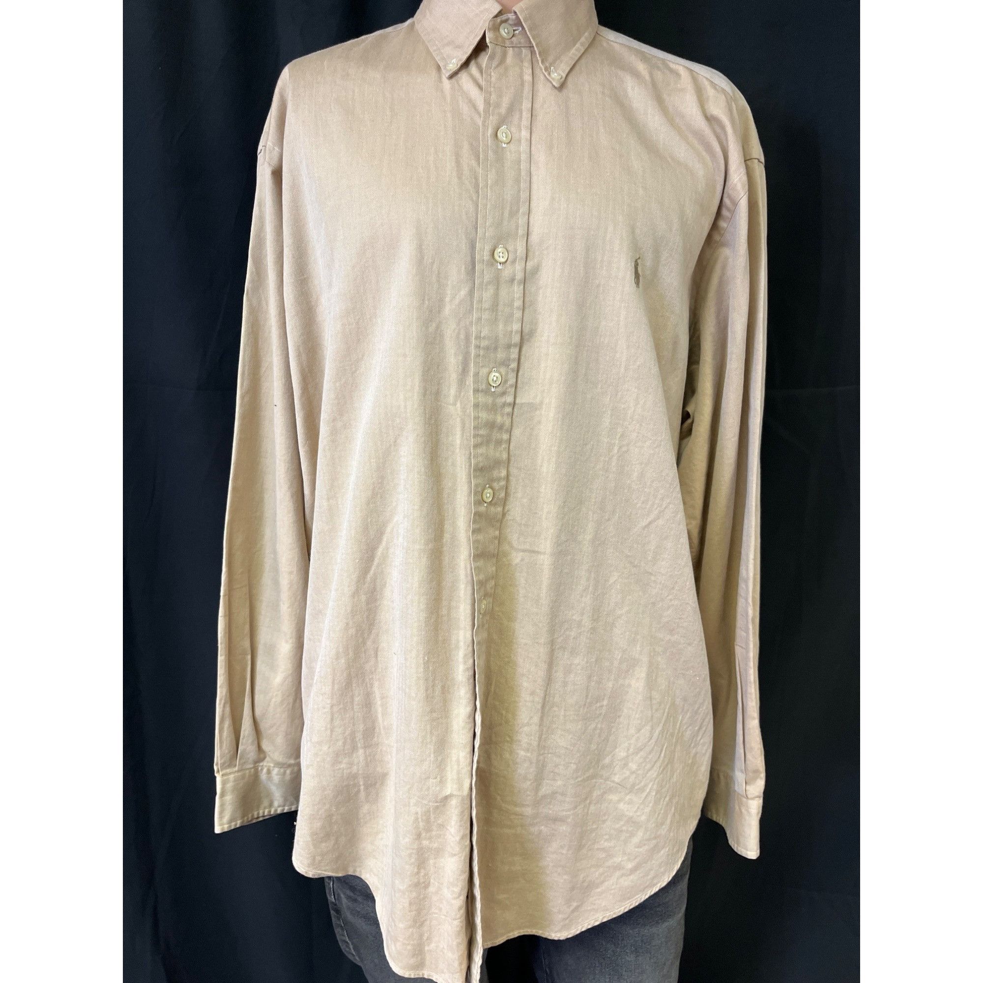 Ralph Lauren Ralph Lauren Yarmouth Men's Tan Shirt/Button Up Sz 16-34/35 Size US L / EU 52-54 / 3 - 1 Thumbnail