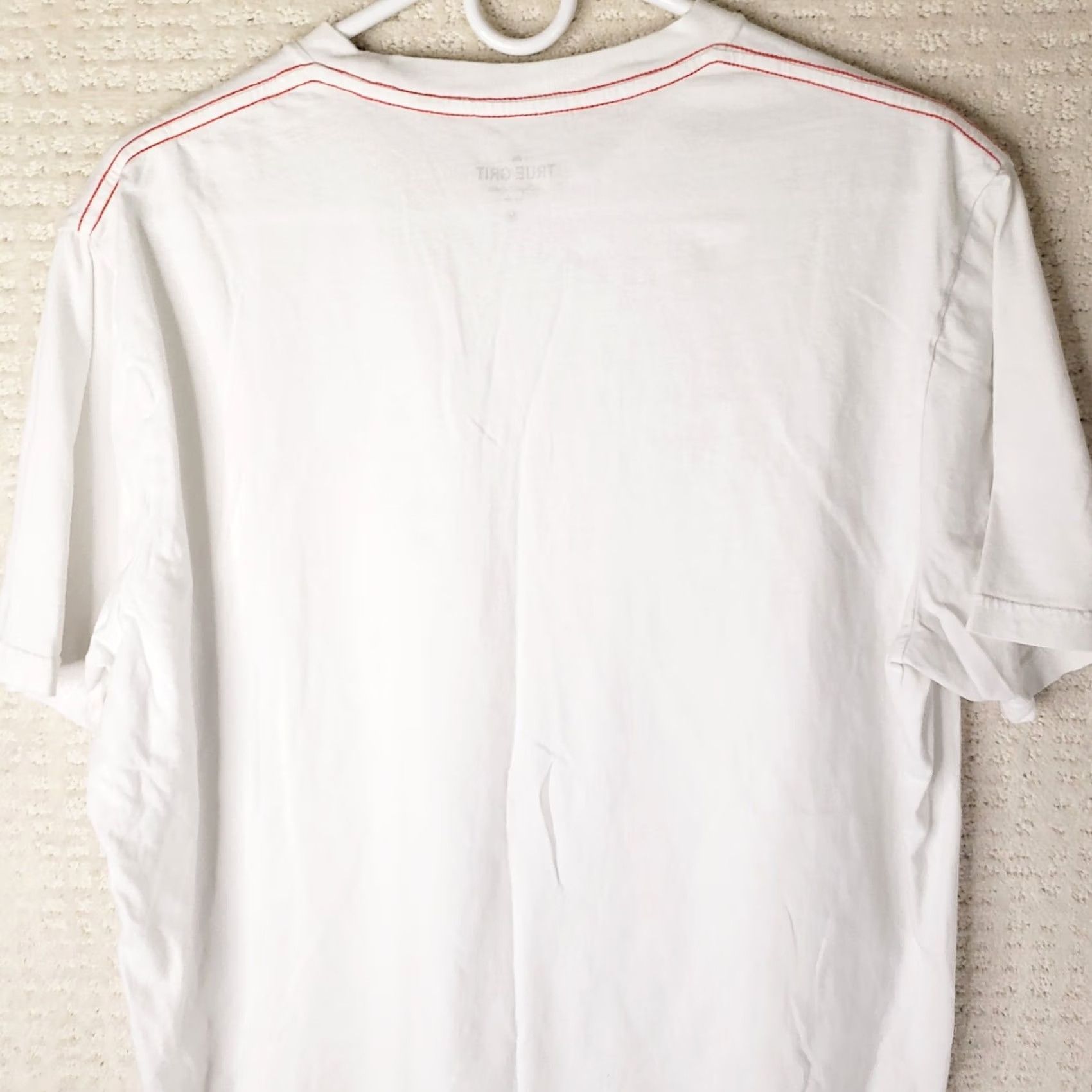 Vintage True Grit Men's M White 100% Cotton T-Shirt US Flag Size US M / EU 48-50 / 2 - 5 Thumbnail