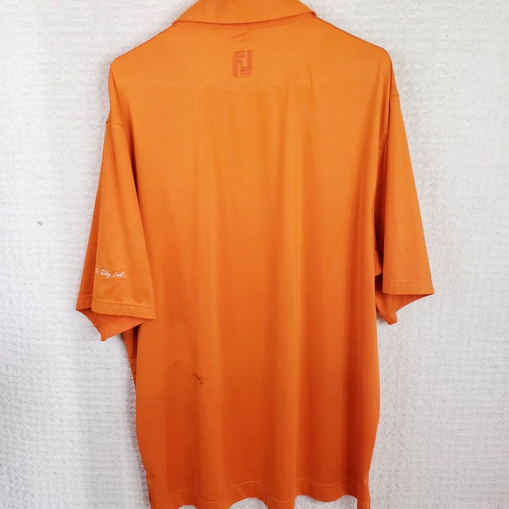 Footjoy FootJoy Polo Shirt Short Sleeve Moisure Wicking Orange XL Men Footjoy Golf Pos Old Tabby Links Polo Size US XL / EU 56 / 4 - 7 Thumbnail