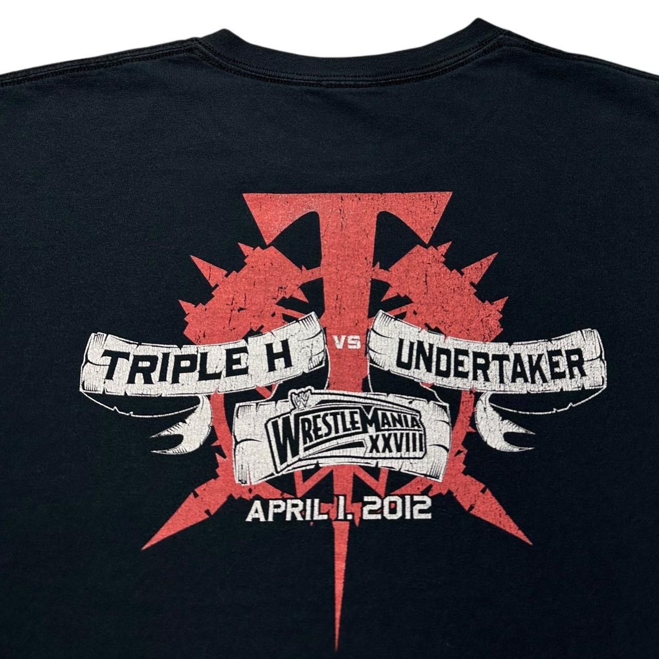 Hanes × Vintage × WWE Triple H vs Undertaker 2012 Wrestlemanja End of an Era T-Shi Size US XXL / EU 58 / 5 - 5 Thumbnail
