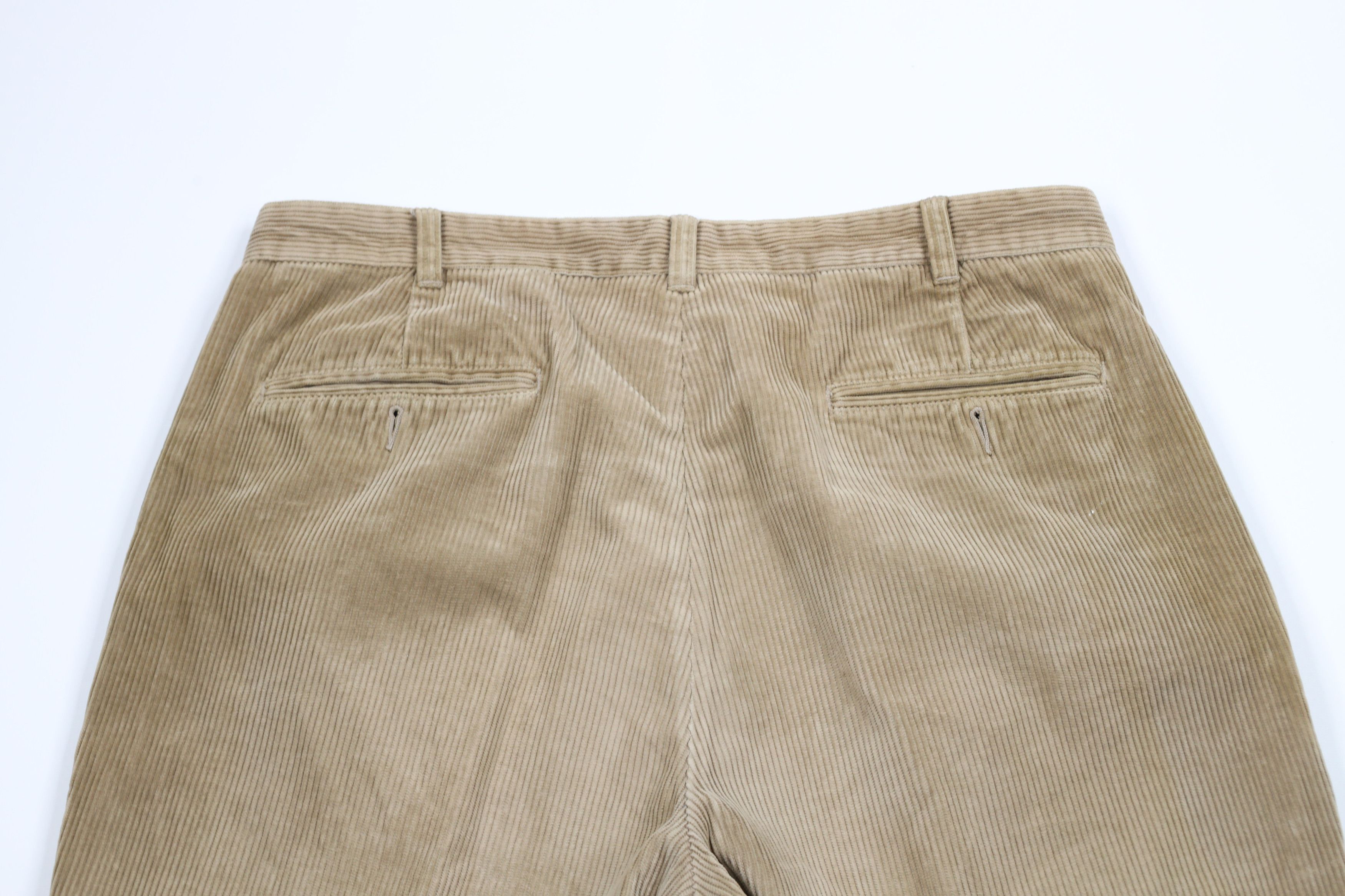 Brooks Brothers × Vintage Vintage 90s Brooks Brothers Pleated Wide Leg Corduroy Pants Size US 36 / EU 52 - 12 Thumbnail