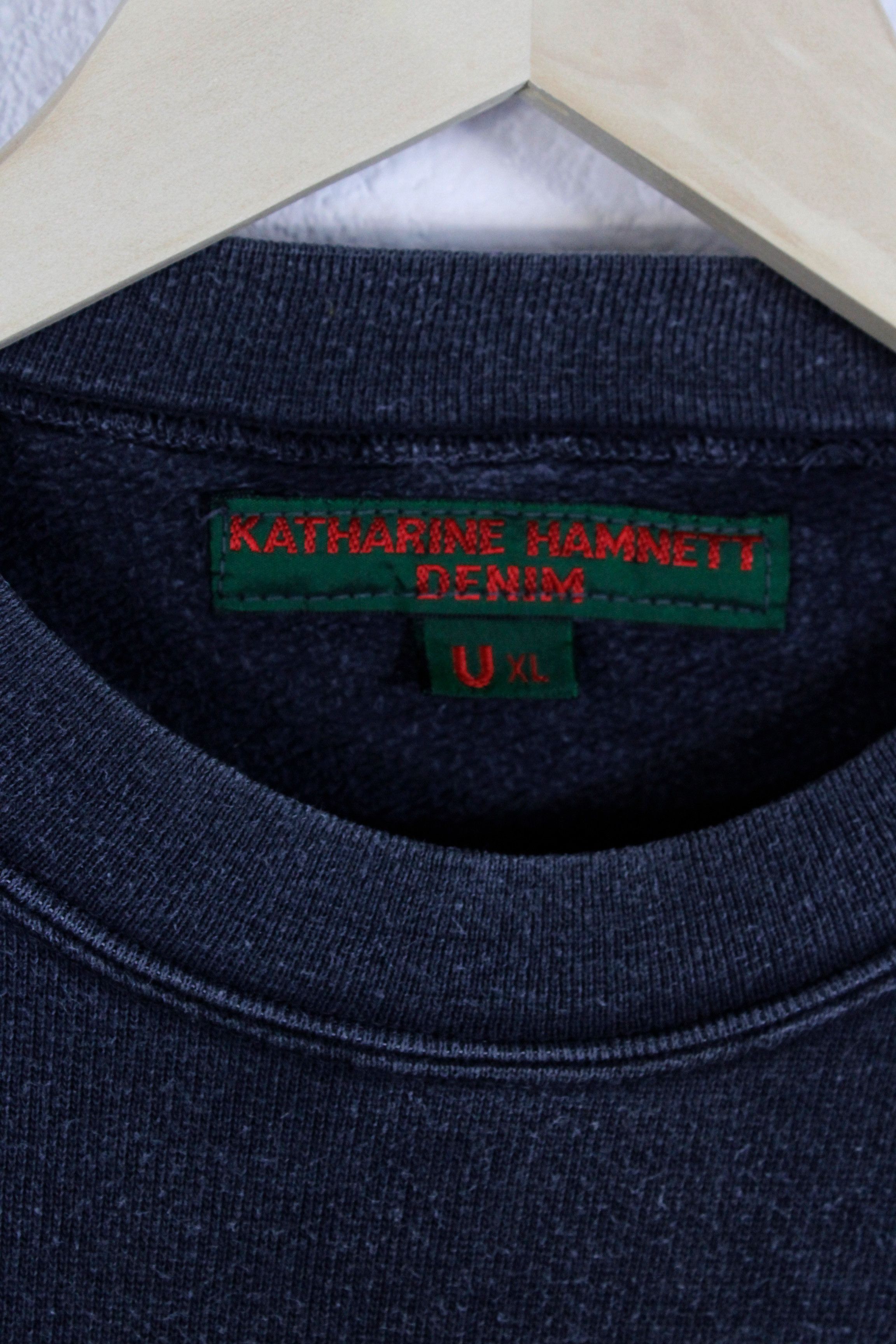 Katharine Hamnett London Katharine Hamnett Logo Washed Black Oversize Sweatshirt Size US S / EU 44-46 / 1 - 7 Thumbnail