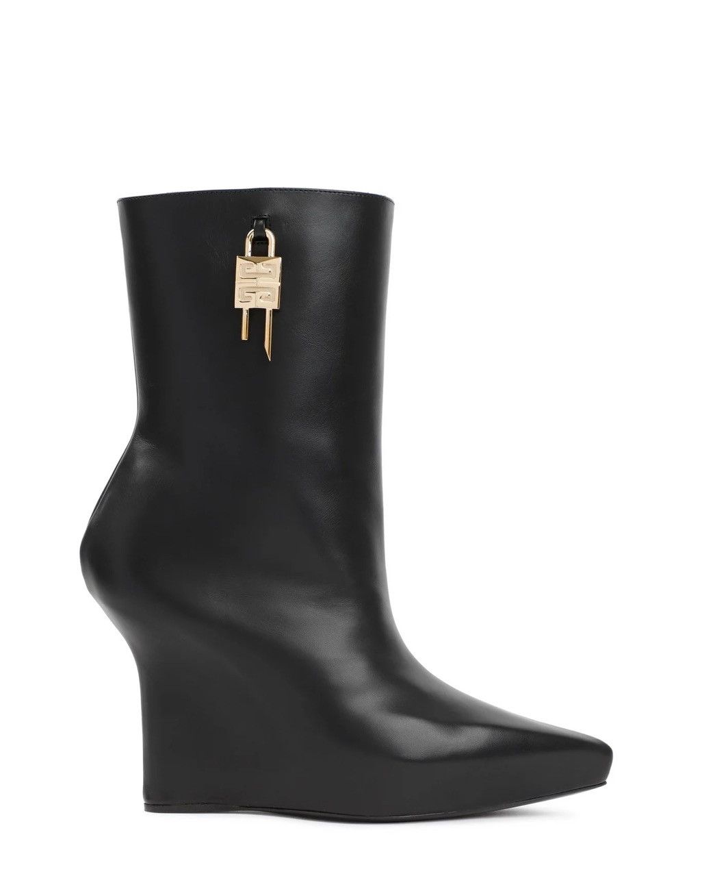 image of New Givenchy G-Lock Wedge Leather Boot in Black, Women's (Size 8.5)