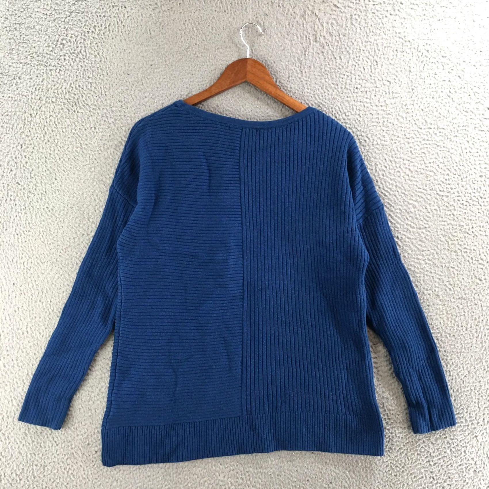 Banana Republic Banana Republic Sweater Womens M Long Sleeve Crew Neck Knit Pullover Blue Ribbed Size M / US 6-8 / IT 42-44 - 7 Thumbnail