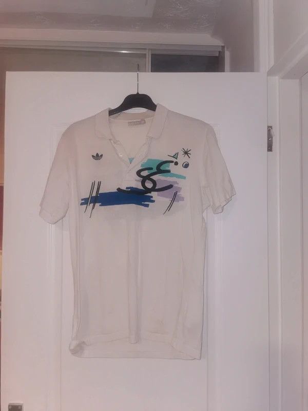 adidas gazelle silver green womens Stefan Edberg Retro Men's Polo Shirt, White / XL main image 0