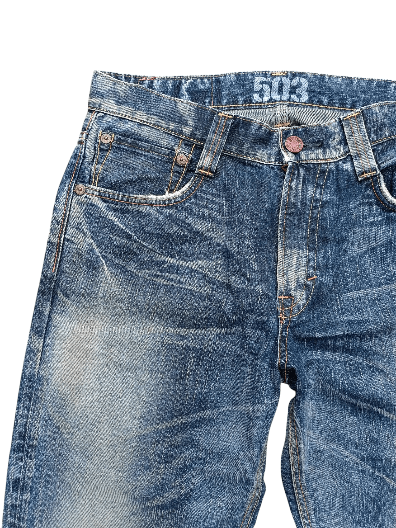 Beauty Beast Vintage Edwin 503 Loose Baggy Faded Dirty Style Denim Size US 34 / EU 50 - 12 Thumbnail
