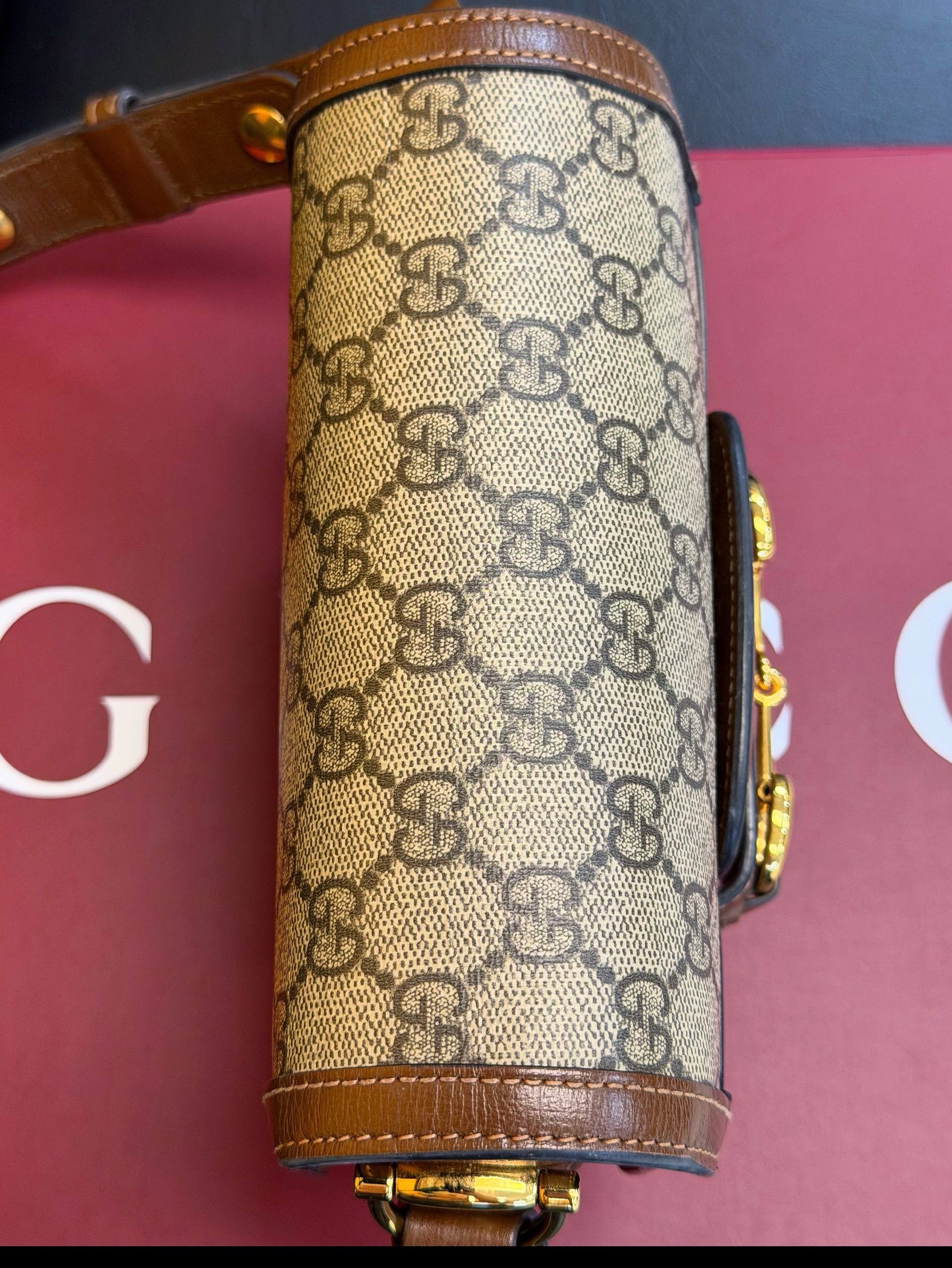 Gucci Gucci GG Supreme Monogram Mini Horsebit 1955 Rounded Size ONE SIZE - 7 Thumbnail