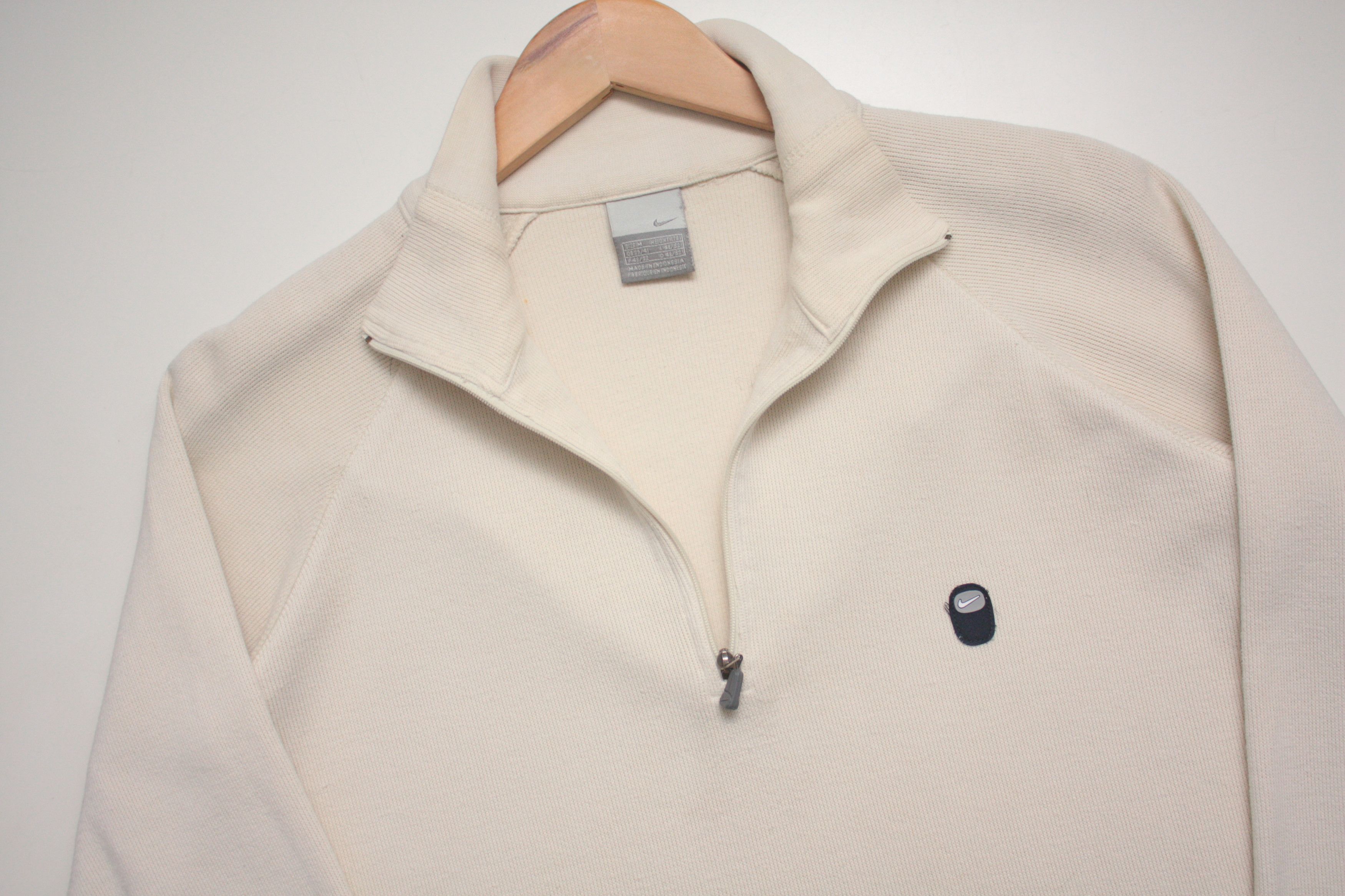 Nike Vintage Beige Snapt-T Pullover Sweat Medium