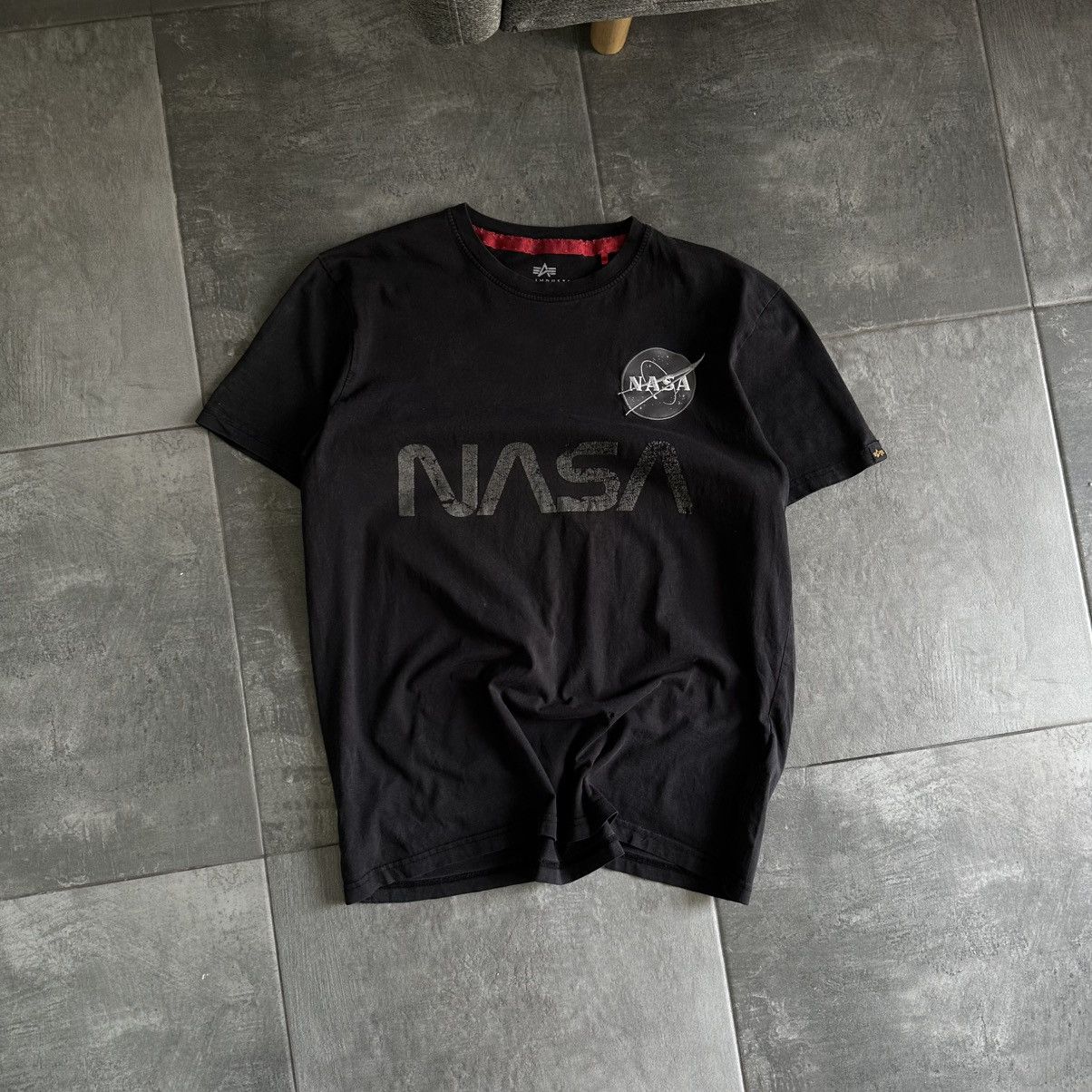 Alpha Industries × Vintage Vintage Alpha Industries T-shirts Trashed NASA Big Logo Y2K Size US L / EU 52-54 / 3 - 3 Thumbnail