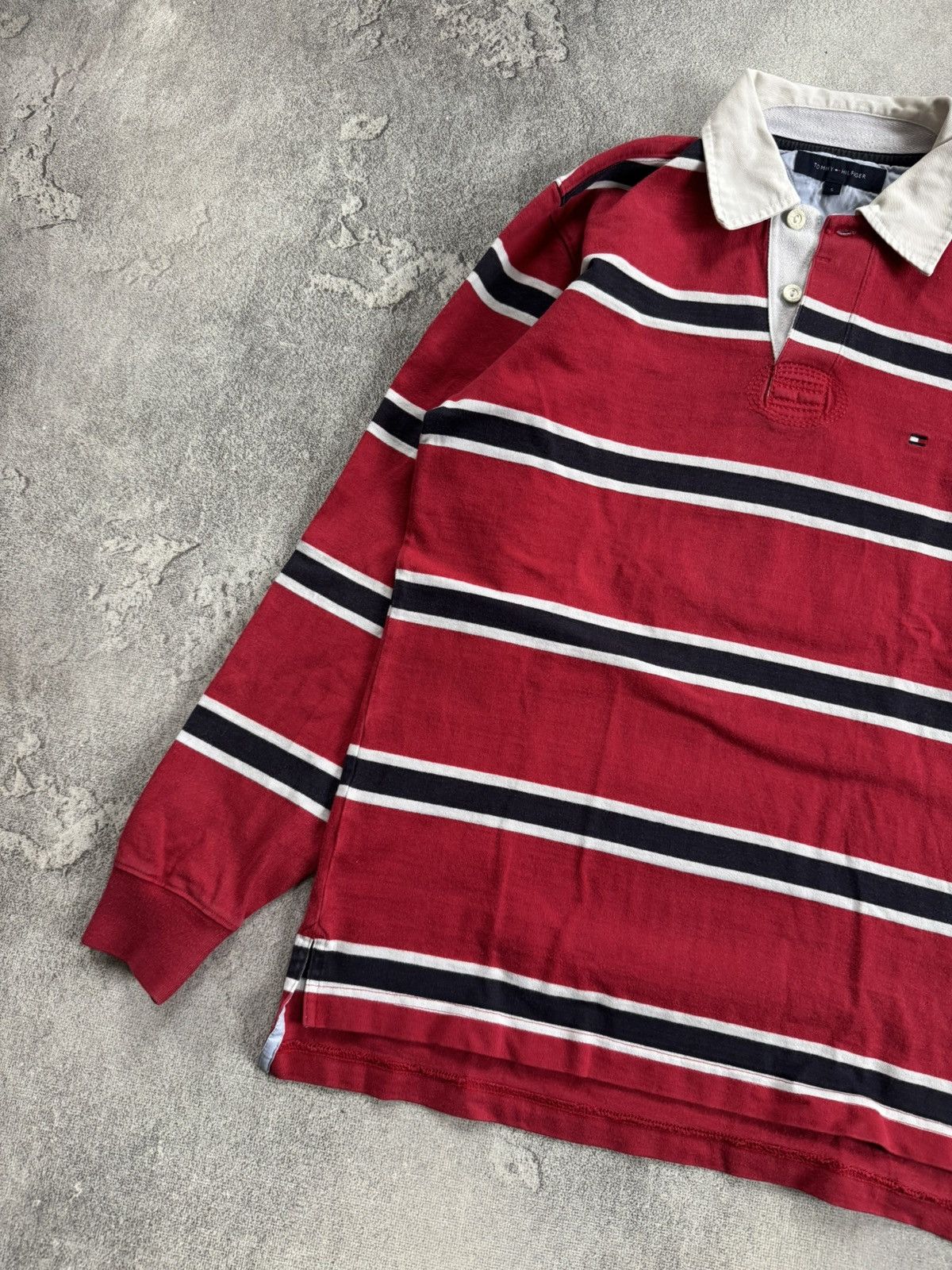 Tommy Hilfiger Tommy Hilfiger S/size striped rugby sweatshirts jumper 00s Size US S / EU 44-46 / 1 - 8 Thumbnail