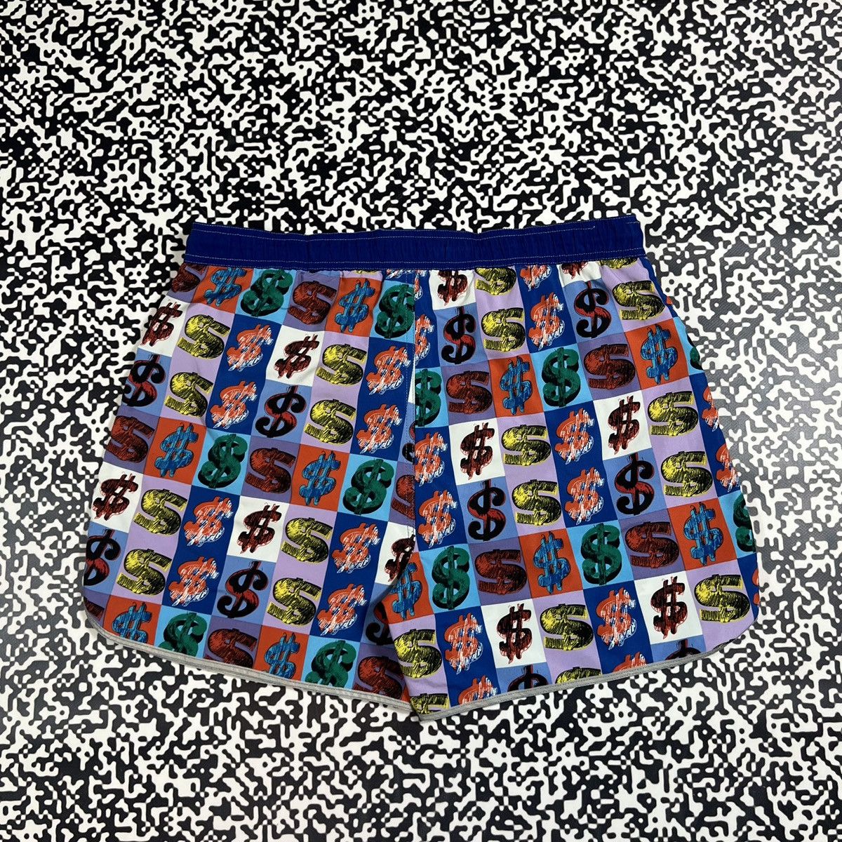Andy Warhol Vintage Y2K Andy Warhol Dollar Logo Luxury Retro Shorts Size US 36 / EU 52 - 2 Thumbnail