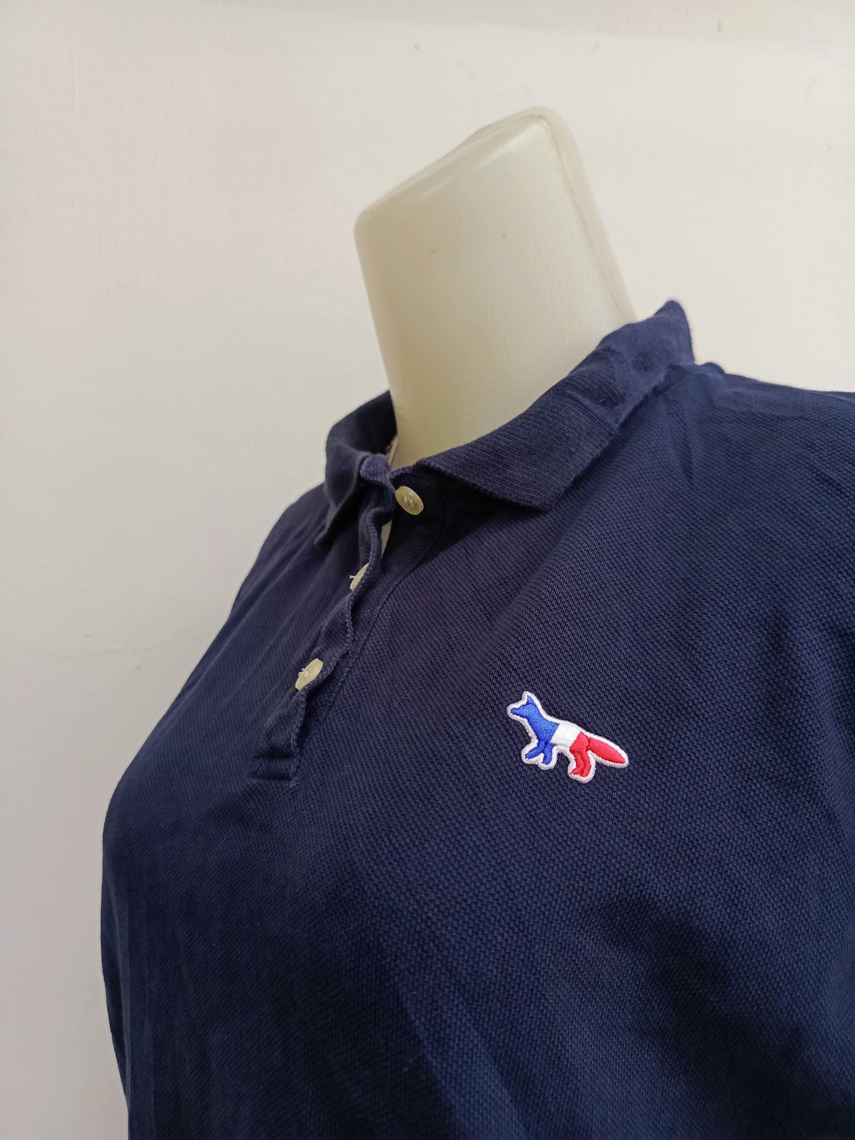 Maison Kitsune Maison Kitsuné Navy Polo Shirt Size S / US 4 / IT 40 - 6 Thumbnail