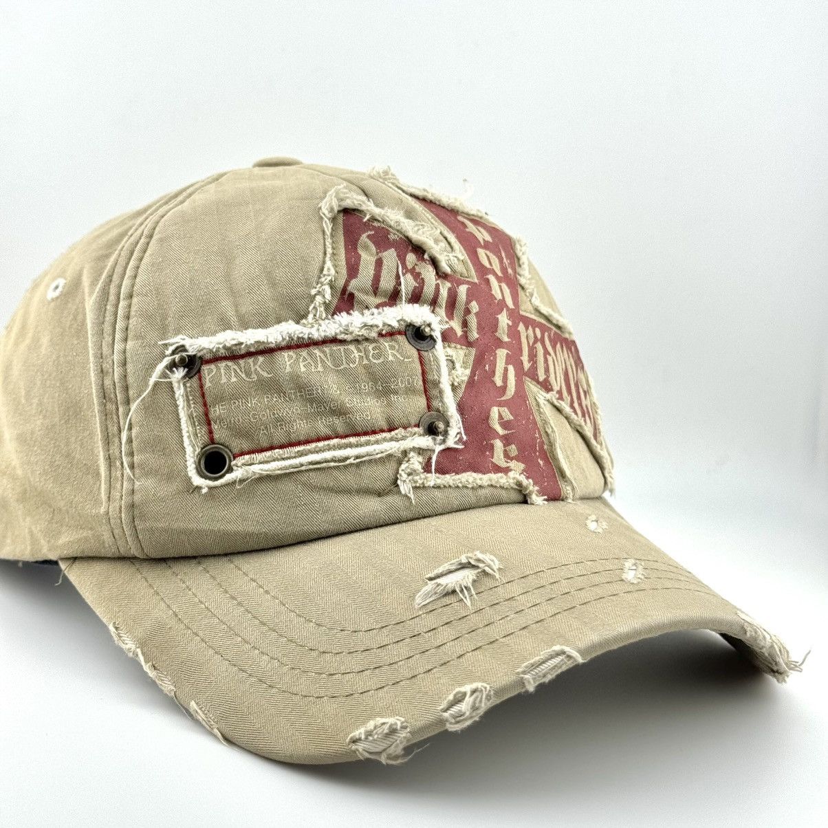 Hysteric Glamour Pink Panther Distressed Beige Y2K Cap - Rare Size ONE SIZE - 4 Thumbnail