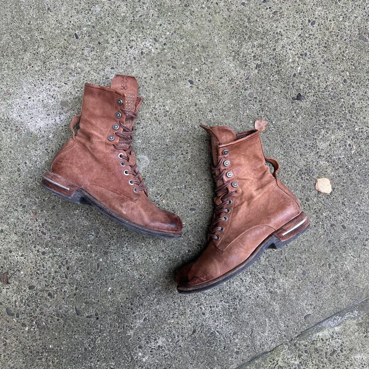 A.S.98 A.S 98 Avantgarde Leather Combat Boots Rick Owens Style 38 Size US 8 / IT 38 - 15 Thumbnail