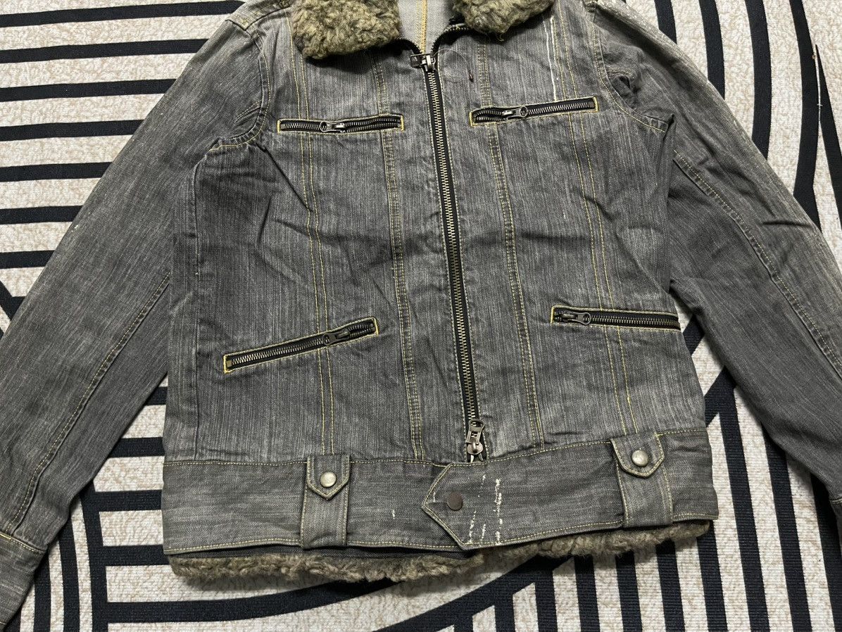 If Six Was Nine × In The Attic × Japanese Brand 2000s L.G.B STYLE DENIM BLEACH JACKET RARE DESIGN Size US M / EU 48-50 / 2 - 6 Thumbnail