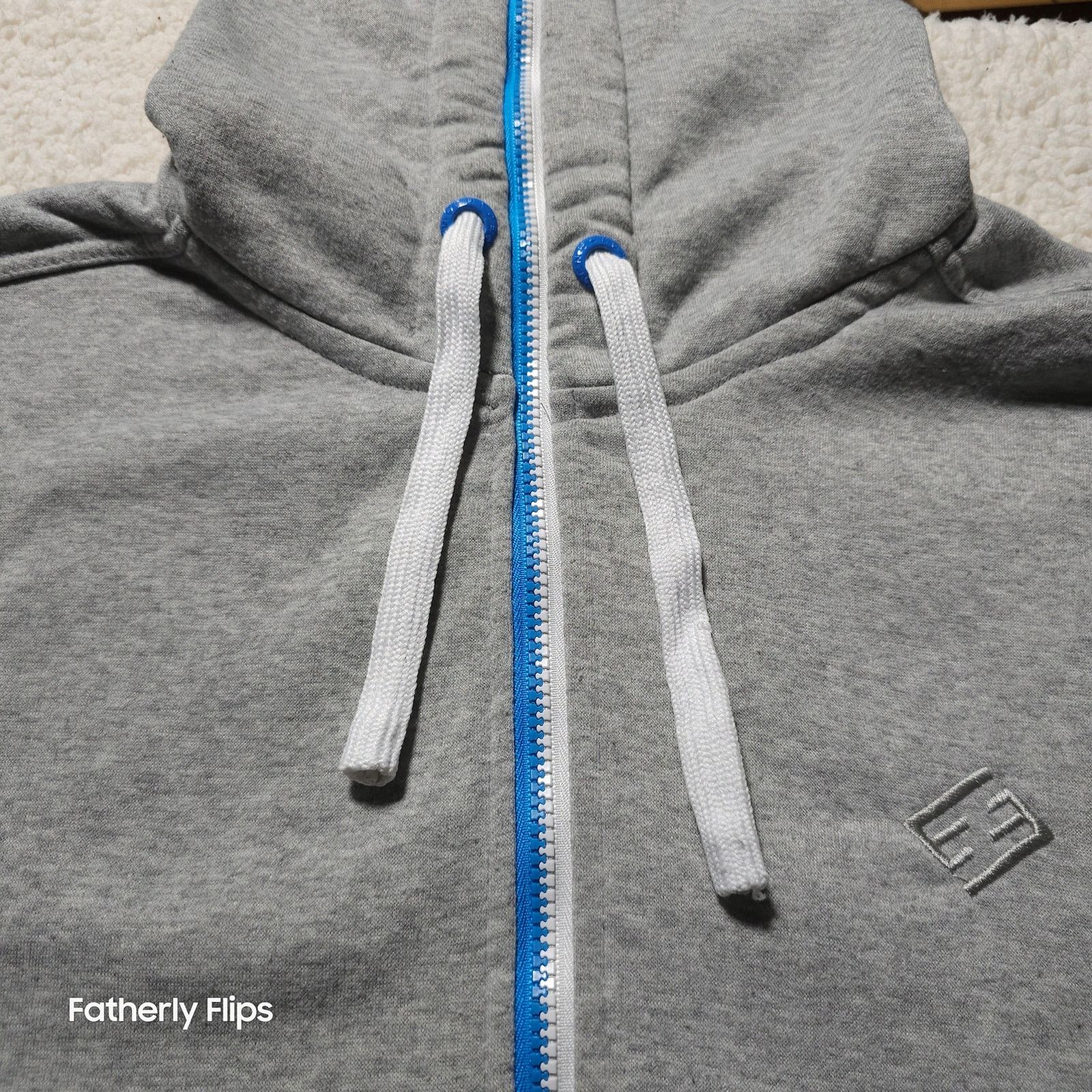 Enyce Vintage ENYCE 3XL Zip Up Hoodie Gray Blue Y2K Streetwear Size US XXL / EU 58 / 5 - 3 Thumbnail