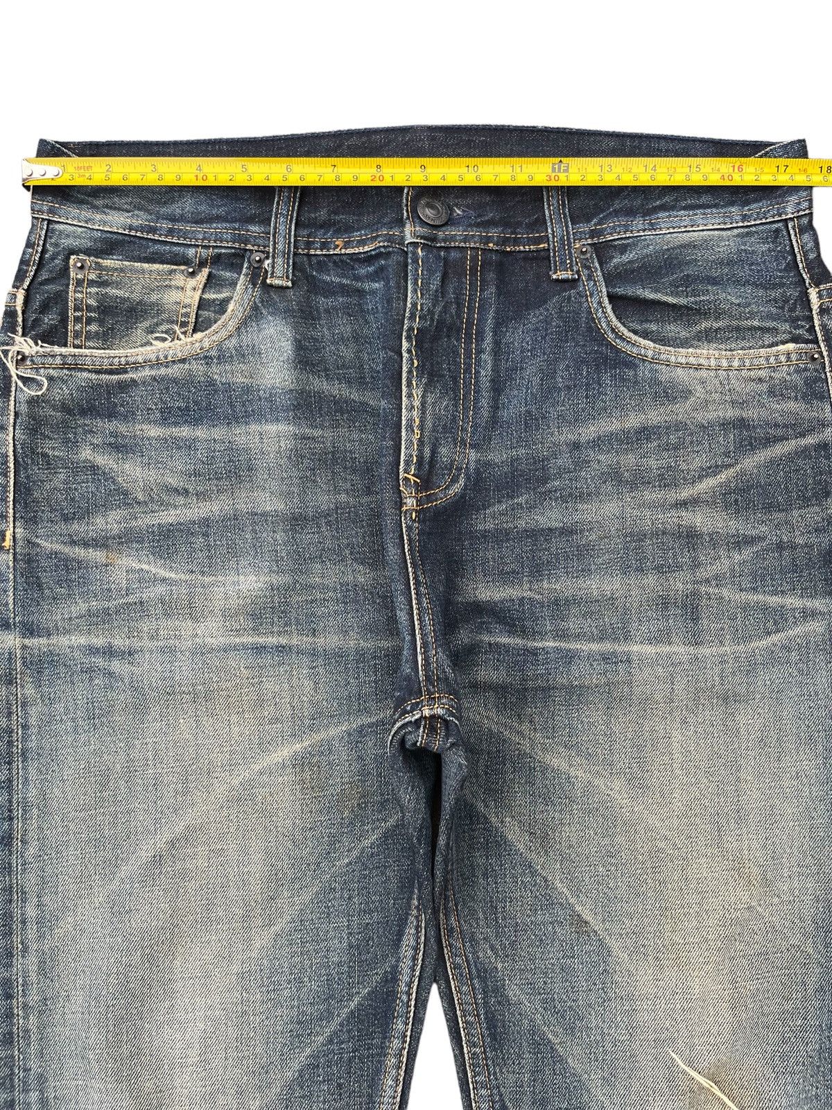 Japanese Brand × Le Grande Bleu (L.G.B.) Vintage Japanese Brand Mud Faded Washed Distressed Jeans Size US 35 - 10 Thumbnail