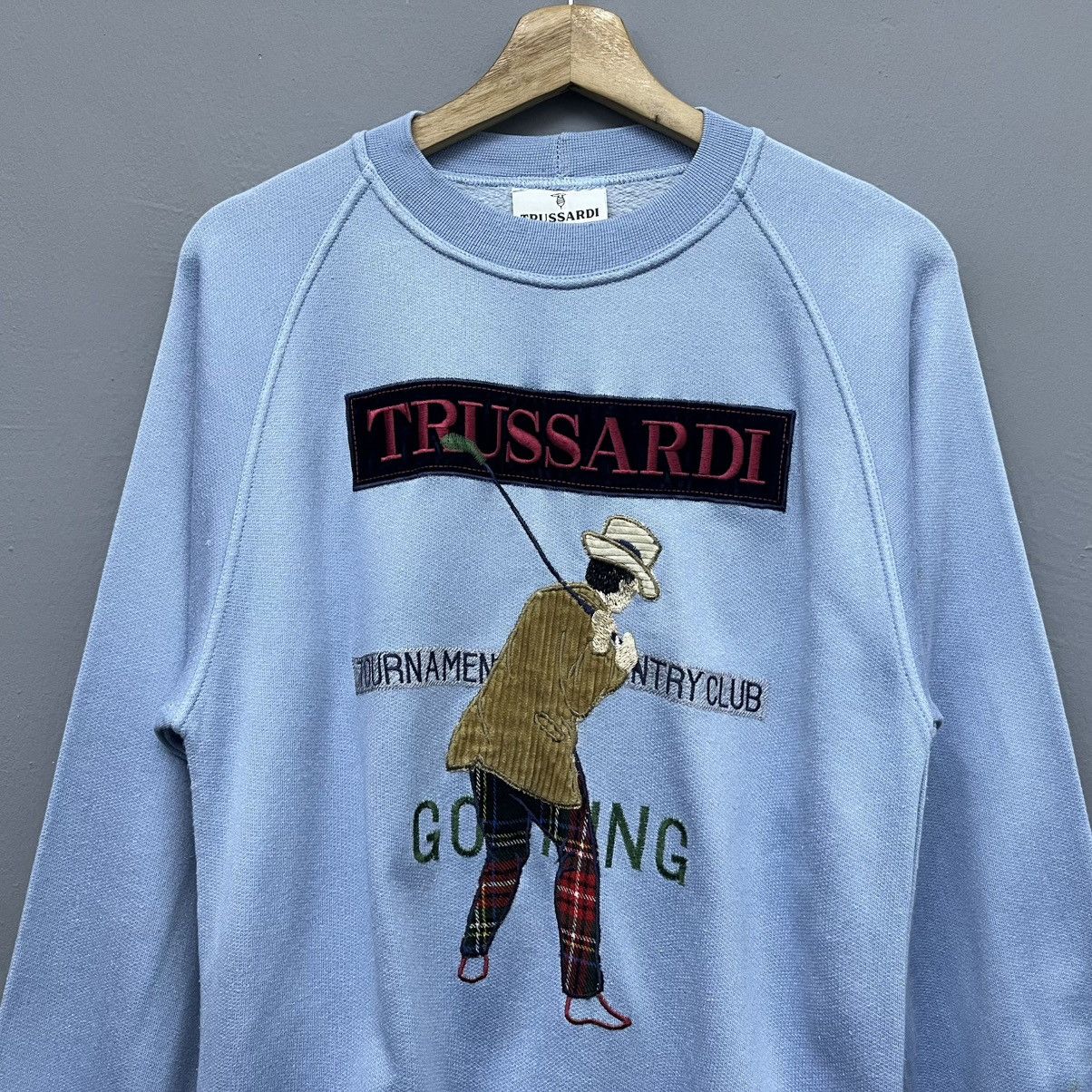 Trussardi Vintage 80s Trussardi Italy Crewneck Sweatshirt Size US S / EU 44-46 / 1 - 3 Thumbnail