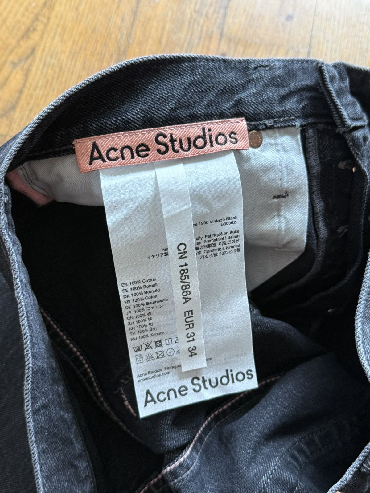 Acne Studios NWT - 1996 Vintage Black Size US 31 - 6 Thumbnail