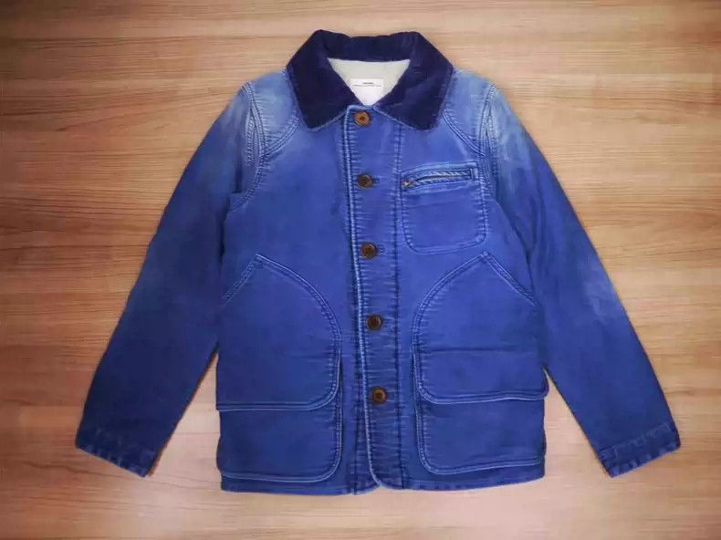 VISVIM Minie Hunting Jkt DMGD MOLESKIN INDIGO Outerwear
