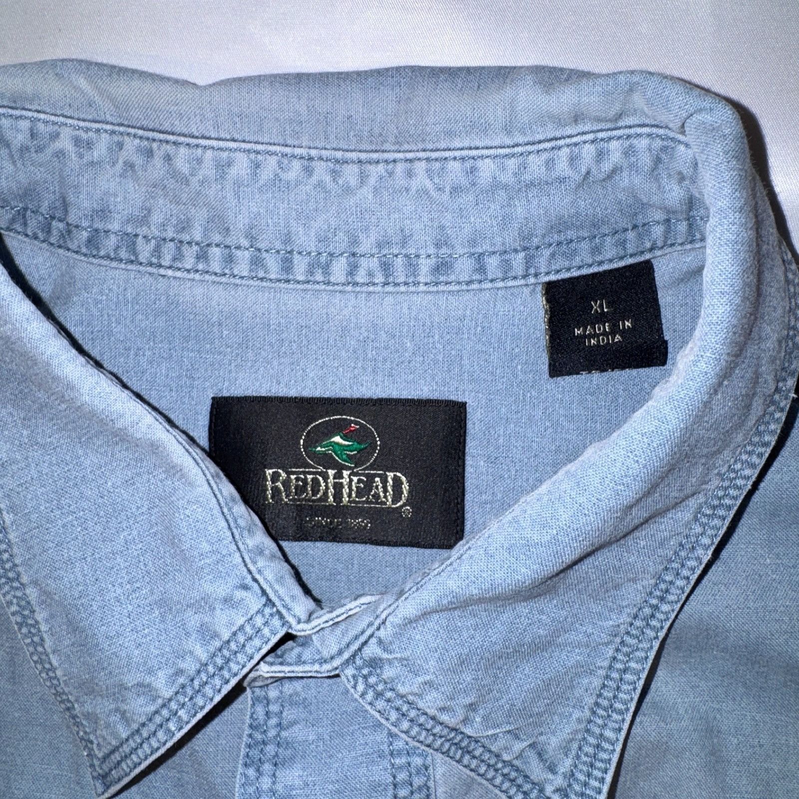 Redhead Vintage RedHead Denim Button Up Shirt XL Blue Deer Embroider Size US XL / EU 56 / 4 - 6 Thumbnail