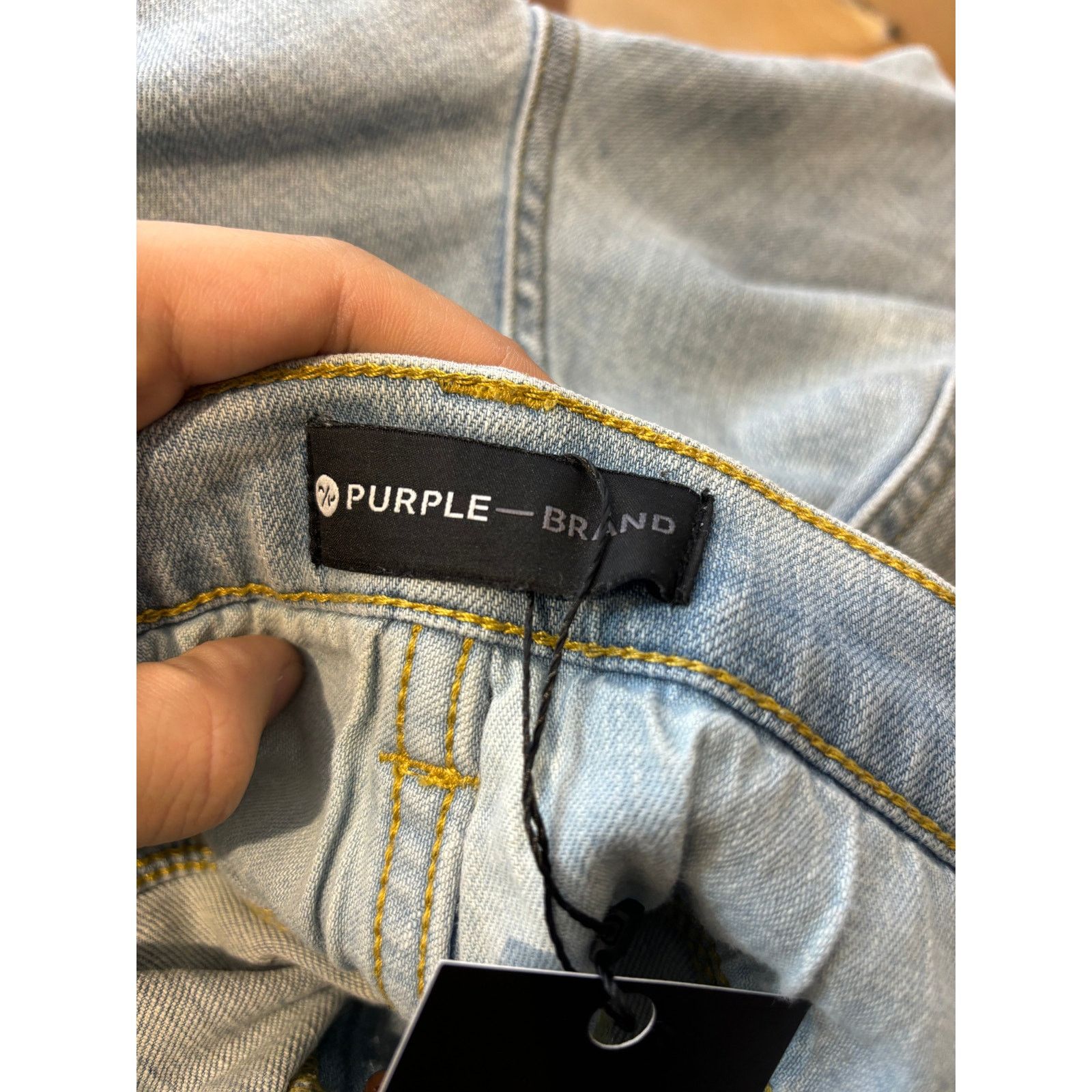 Purple Brand Purple Brand Light Wash Ripped Jeans Size US 38 / EU 54 - 3 Thumbnail