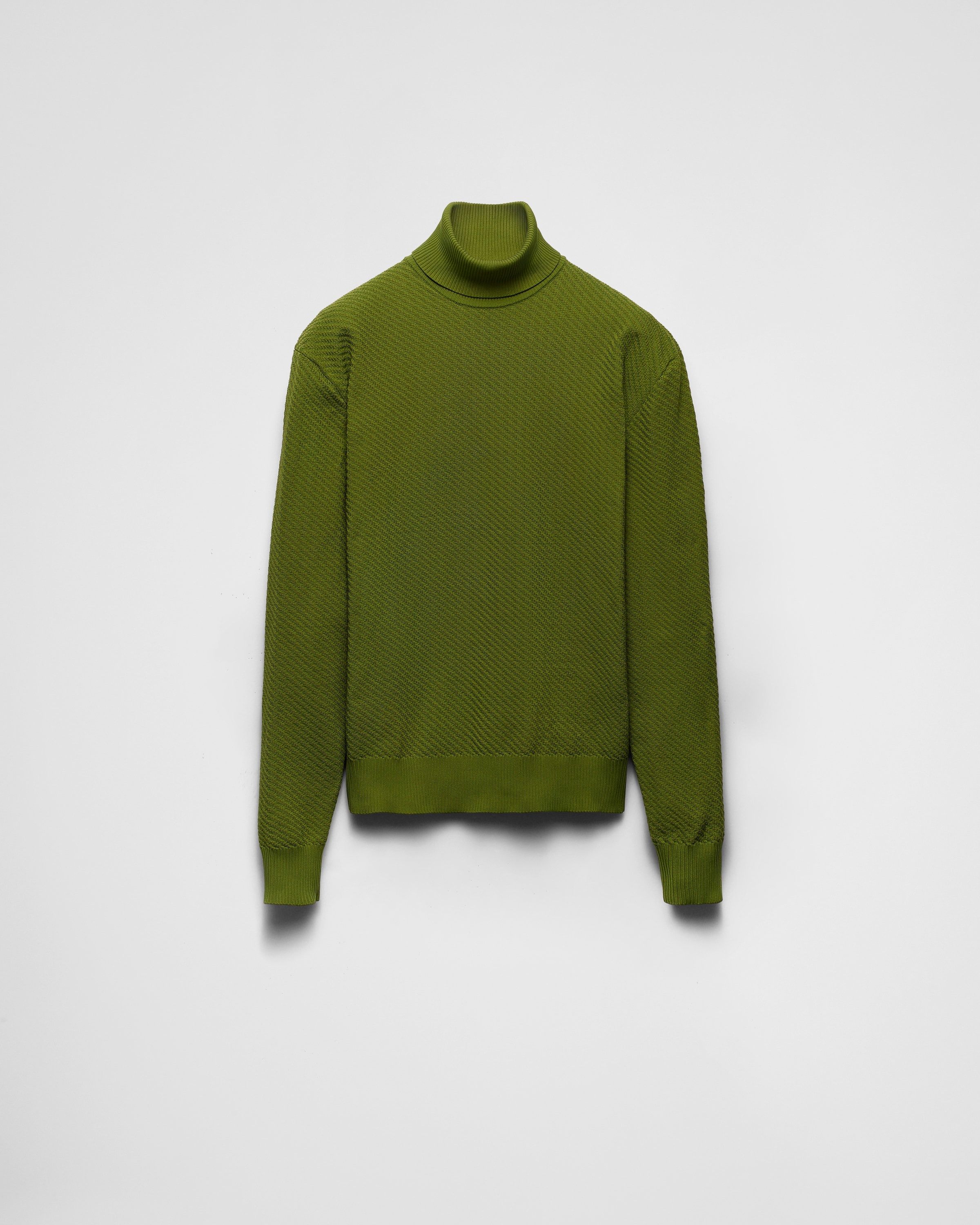 Prada o1bcso1str1025 Re-Nylon Turtleneck Sweater in Green Size US M / EU 48-50 / 2 - 1 Thumbnail