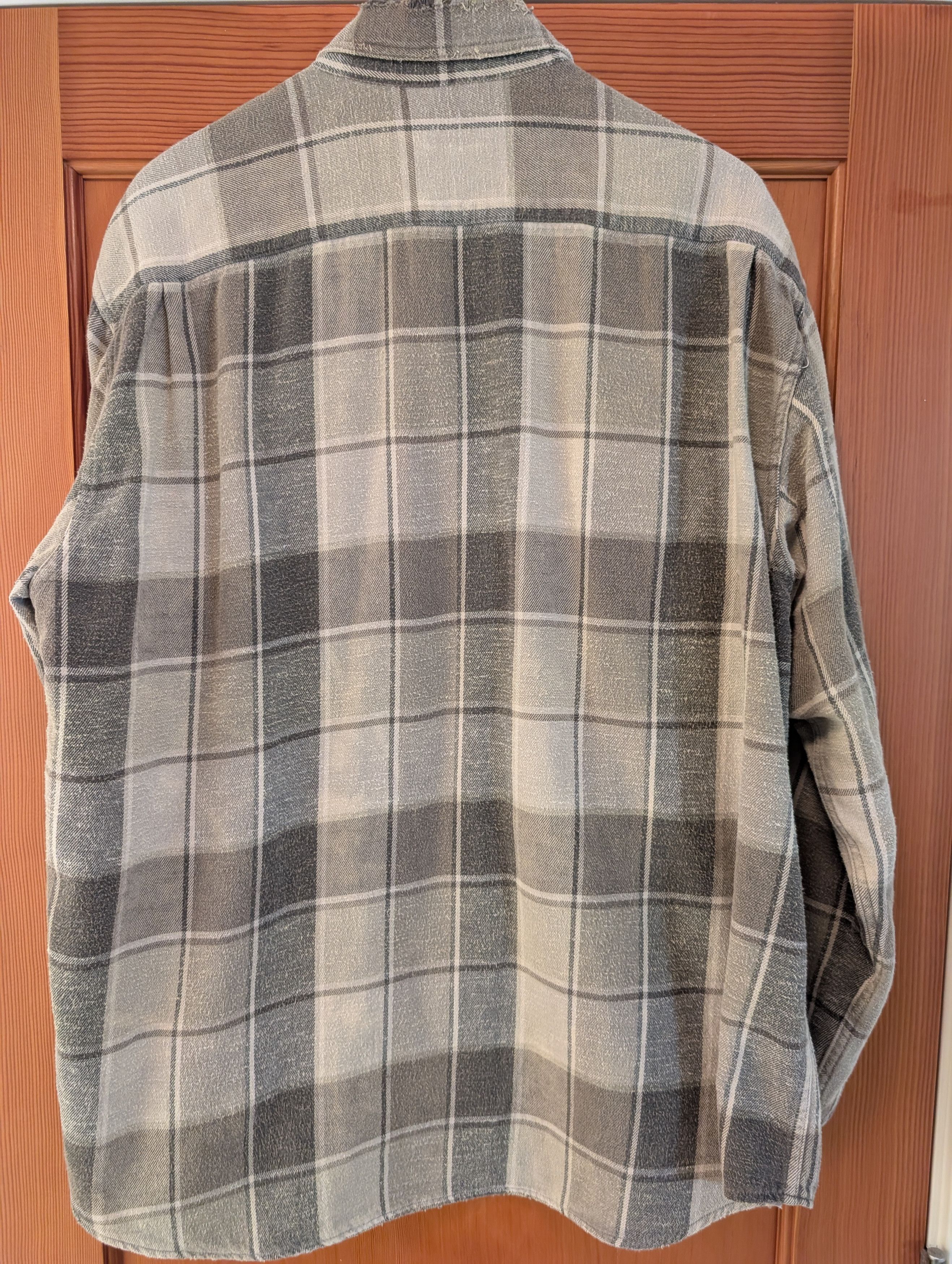 Gold Cotton Nel Check Work Shirt (Damage Aged)