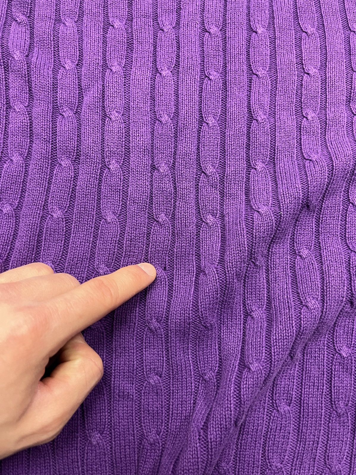 Polo Ralph Lauren Polo Ralph Lauren Cable Knit Jumper Sweater Women’s Purple Size XL / US 12-14 / IT 48-50 - 11 Thumbnail