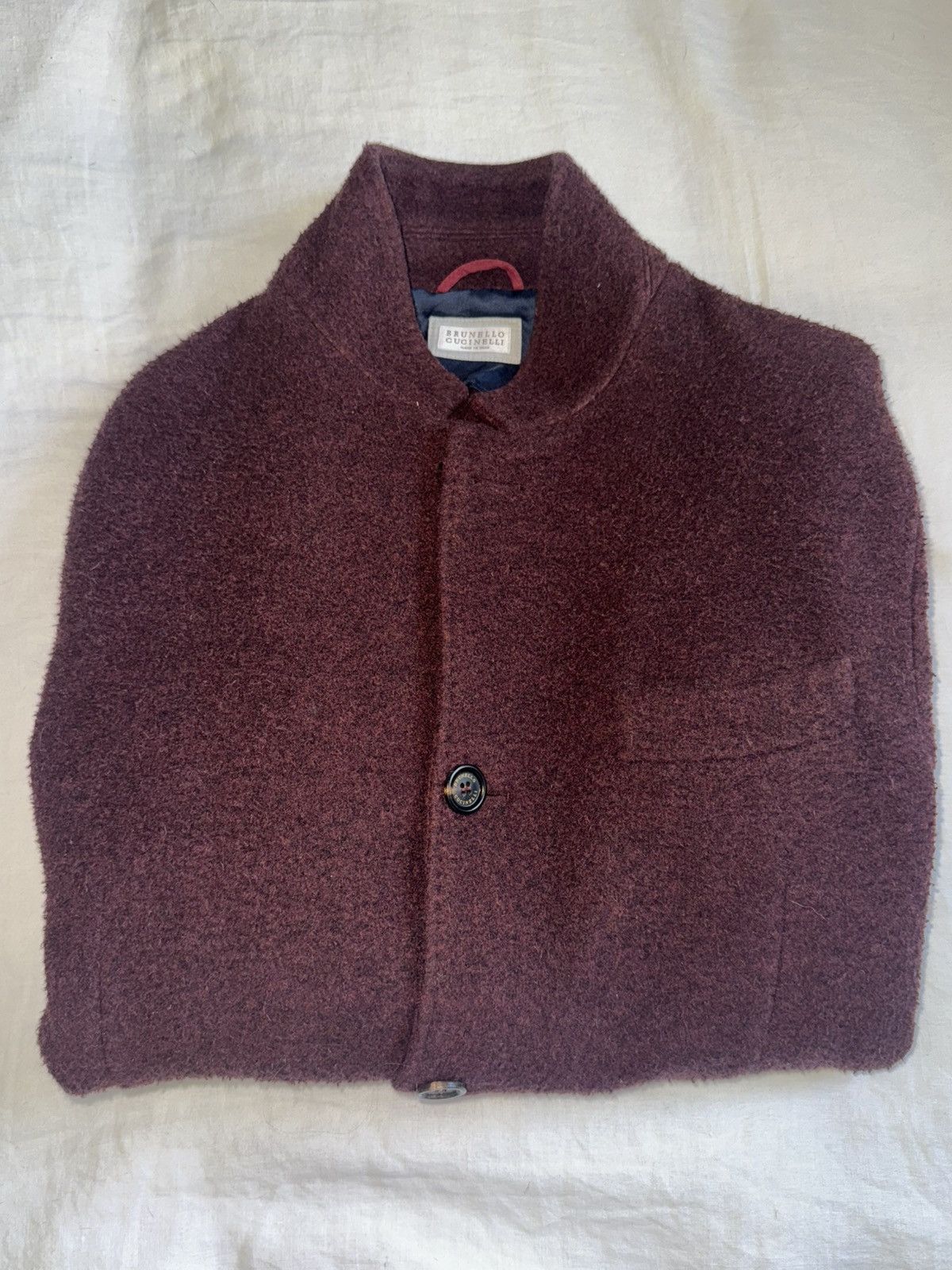 Brunello Cucinelli Brunello cucinelli burgundy wool jacket Size US S / EU 44-46 / 1 - 6 Thumbnail