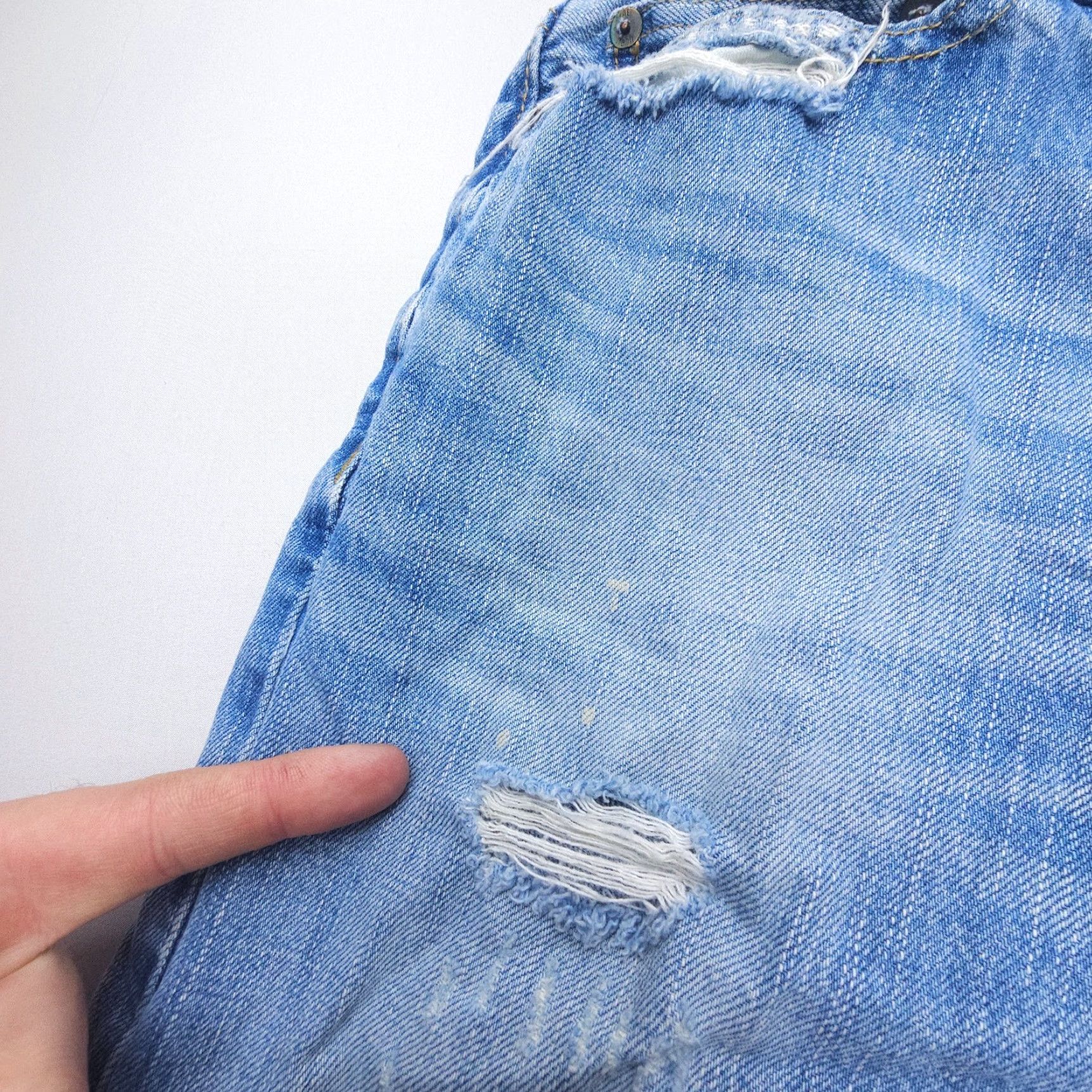 American Eagle Outfitters VINTAGE American Eagle Outfitters Slim Distressed Jeans Mens 30 x 30 Blue 100% Cotton Denim Size US 30 / EU 46 - 6 Thumbnail