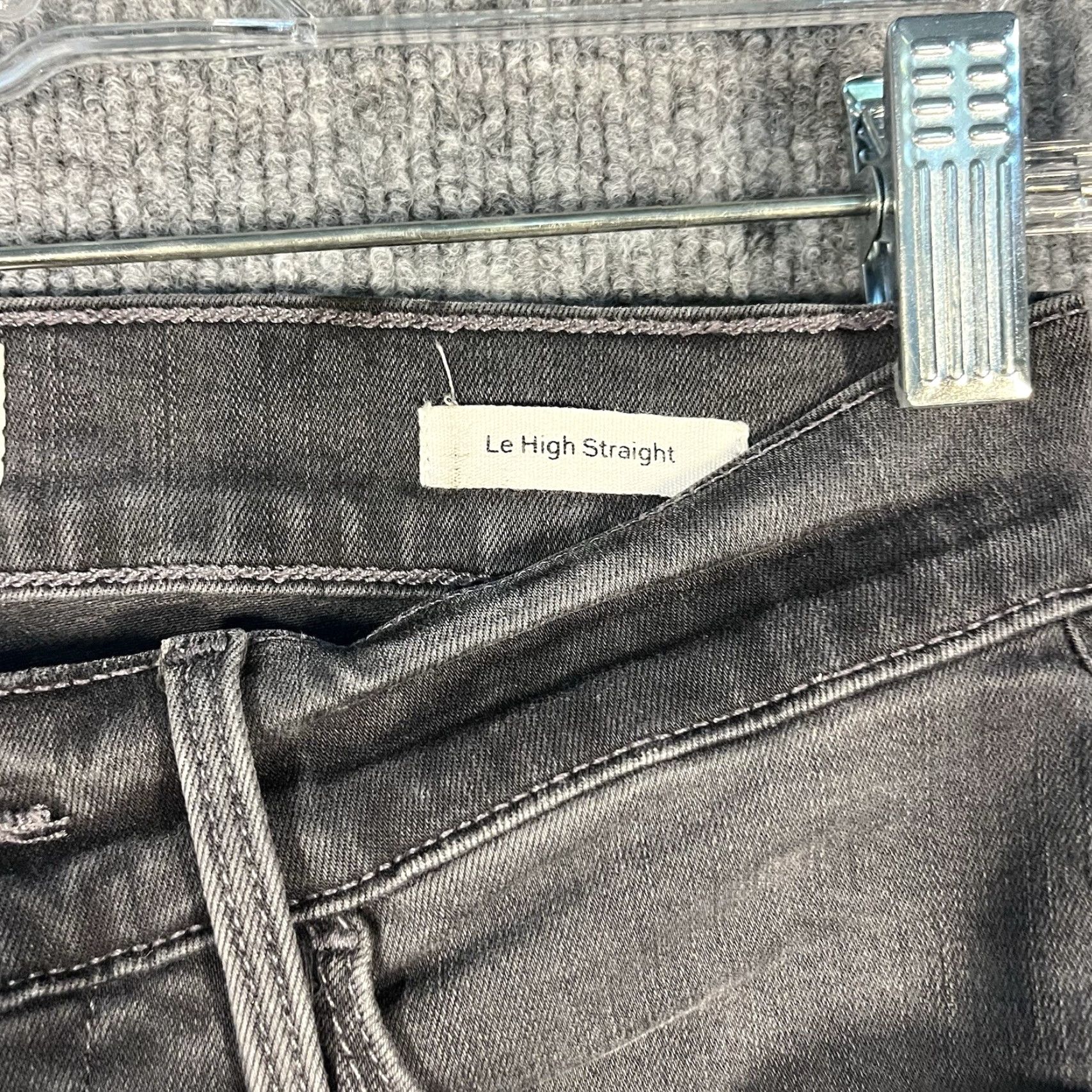 Frame VINTAGE Frame Denim Women's Crop Jeans Distressed Black Le High Straight Dark Wash Sz 28 Size 28" / US 6 / IT 42 - 7 Thumbnail