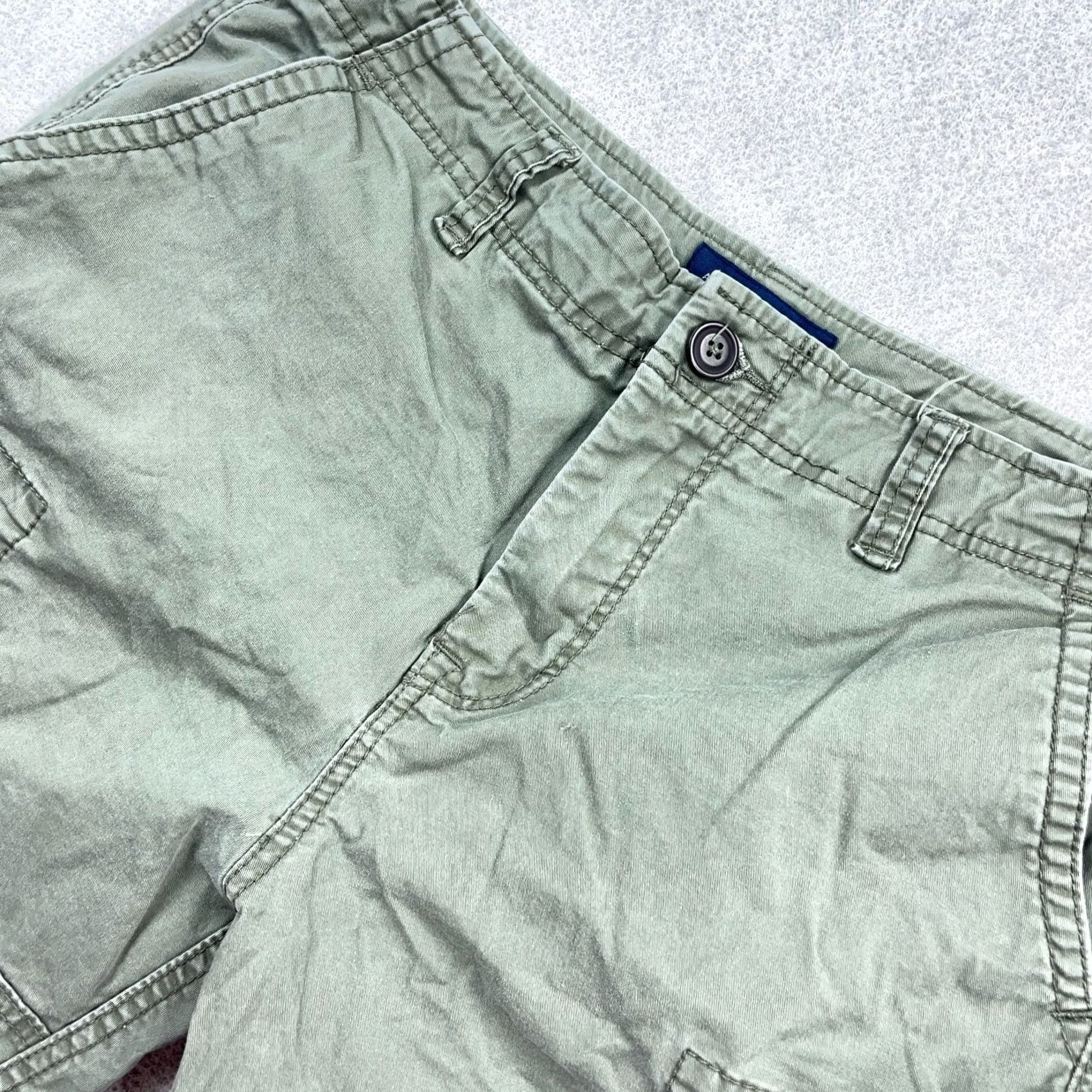 Vintage Aeropostale Cargo Shorts Men 33 Olive Green Twill Military Preppy Adult Size US 33 - 3 Thumbnail