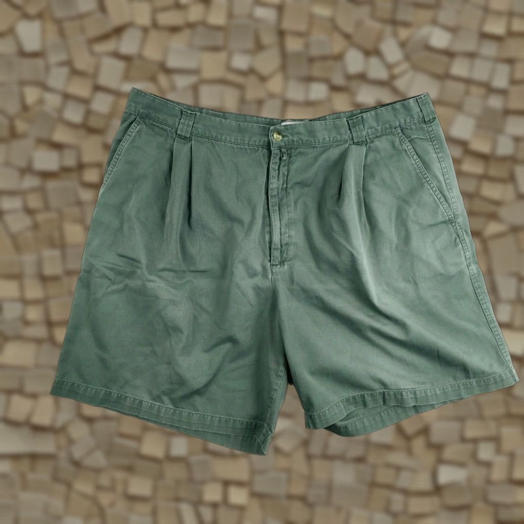 Vintage Columbia Short Men's 42 Green Cotton Chino Hiking Flat Front Pocket Summer Size US 42 / EU 58 - 1 Thumbnail