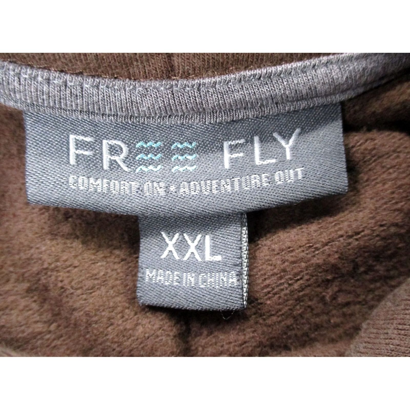 Vintage Free Fly Hoodie Womens 2XL Brown Bamboo Viscose Cotton Spandex Pullover Hooded Lightweight Activewear Pullover Women 2XL Brown Size XXL / US 16-18 / IT 52-54 - 6 Thumbnail