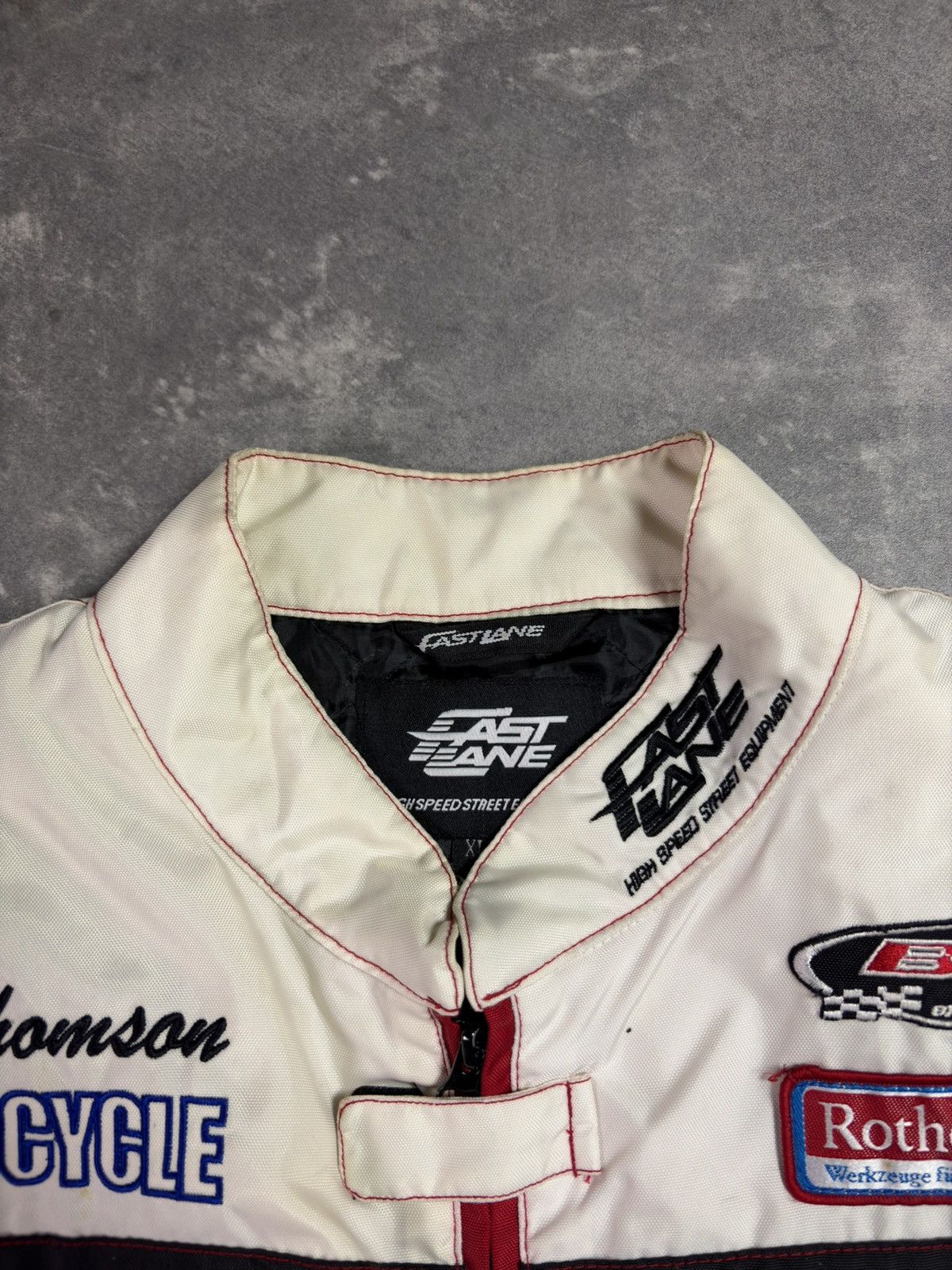 NASCAR Vintage Speed Freak #74 Fast Lane Nascar Racing Moto Jacket Size US XL / EU 56 / 4 - 13 Thumbnail