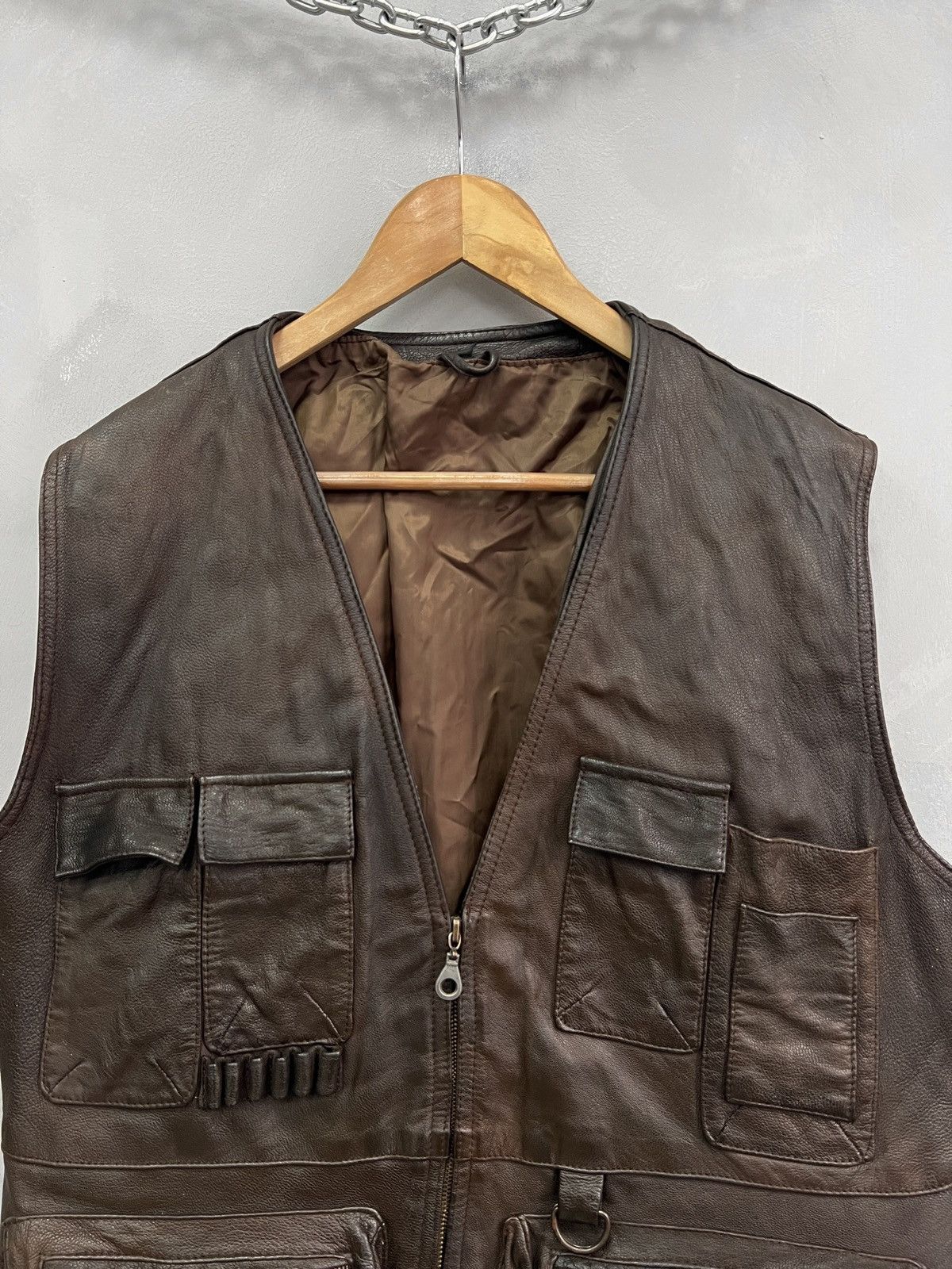 Harley Davidson Multipocket leather vest japanese issey miyake style 90s Size US M / EU 48-50 / 2 - 2 Thumbnail