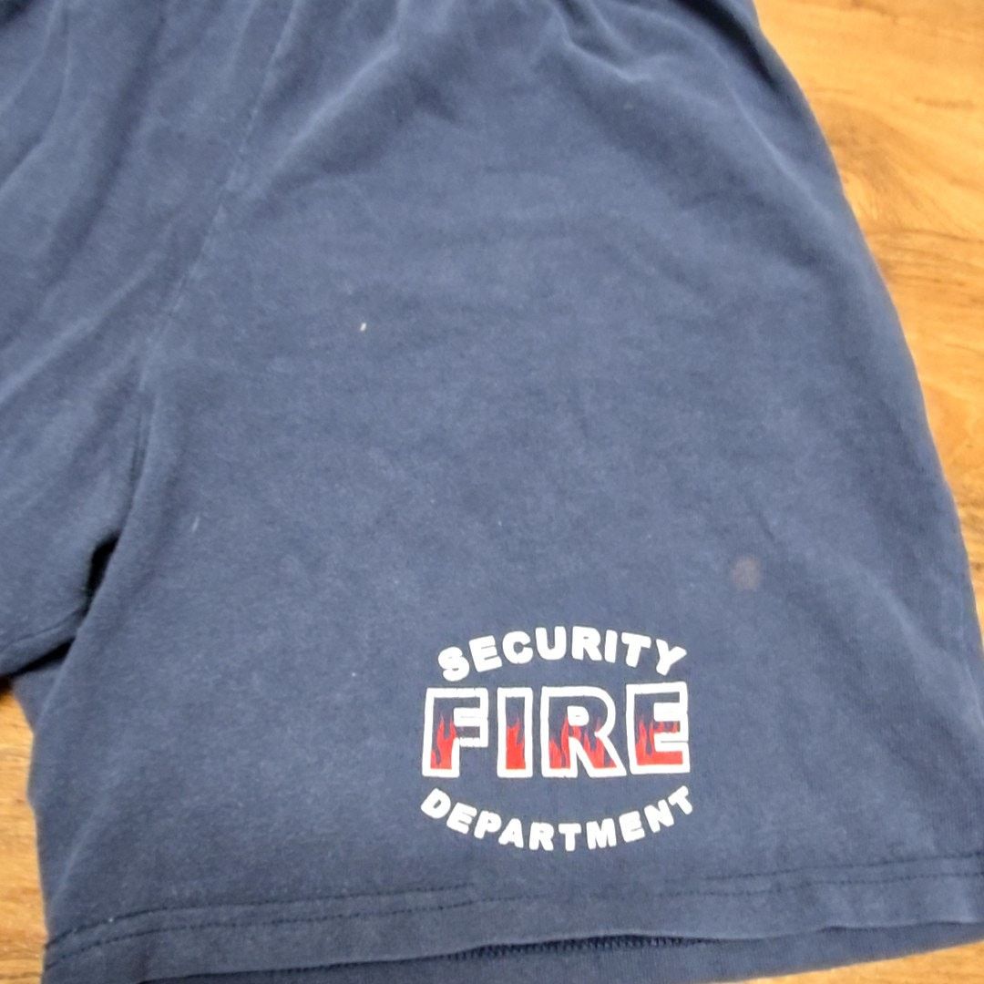 Anvil Vintage Security Fire Department Shorts Anvil Blue Graphic L Size US 32 / EU 48 - 4 Thumbnail