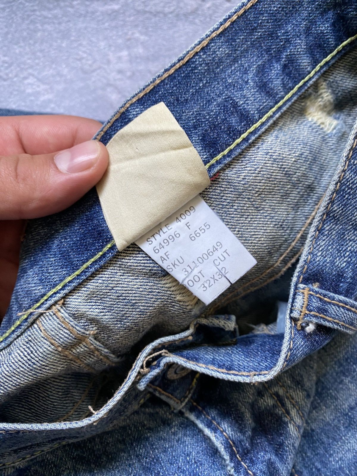 20471120 × Abercrombie & Fitch × Hysteric Glamour Abercrombie fitch distressed boot cut logo ripped jeans wide Size US 32 / EU 48 - 12 Thumbnail