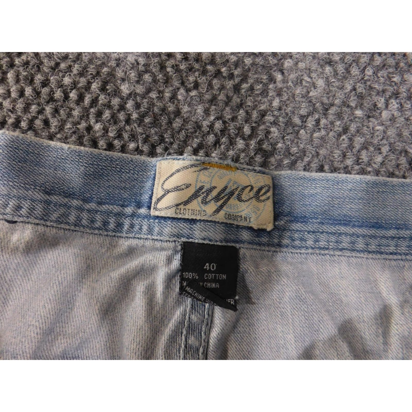 Enyce VINTAGE Enyce Denim Shorts Mens 40 Blue Distressed Baggy Carpenter Ripped Grunge Y2K Mens Clothing Baggy Denim Shorts Grunge Hip Hop 2000s Size US 40 / EU 56 - 7 Thumbnail