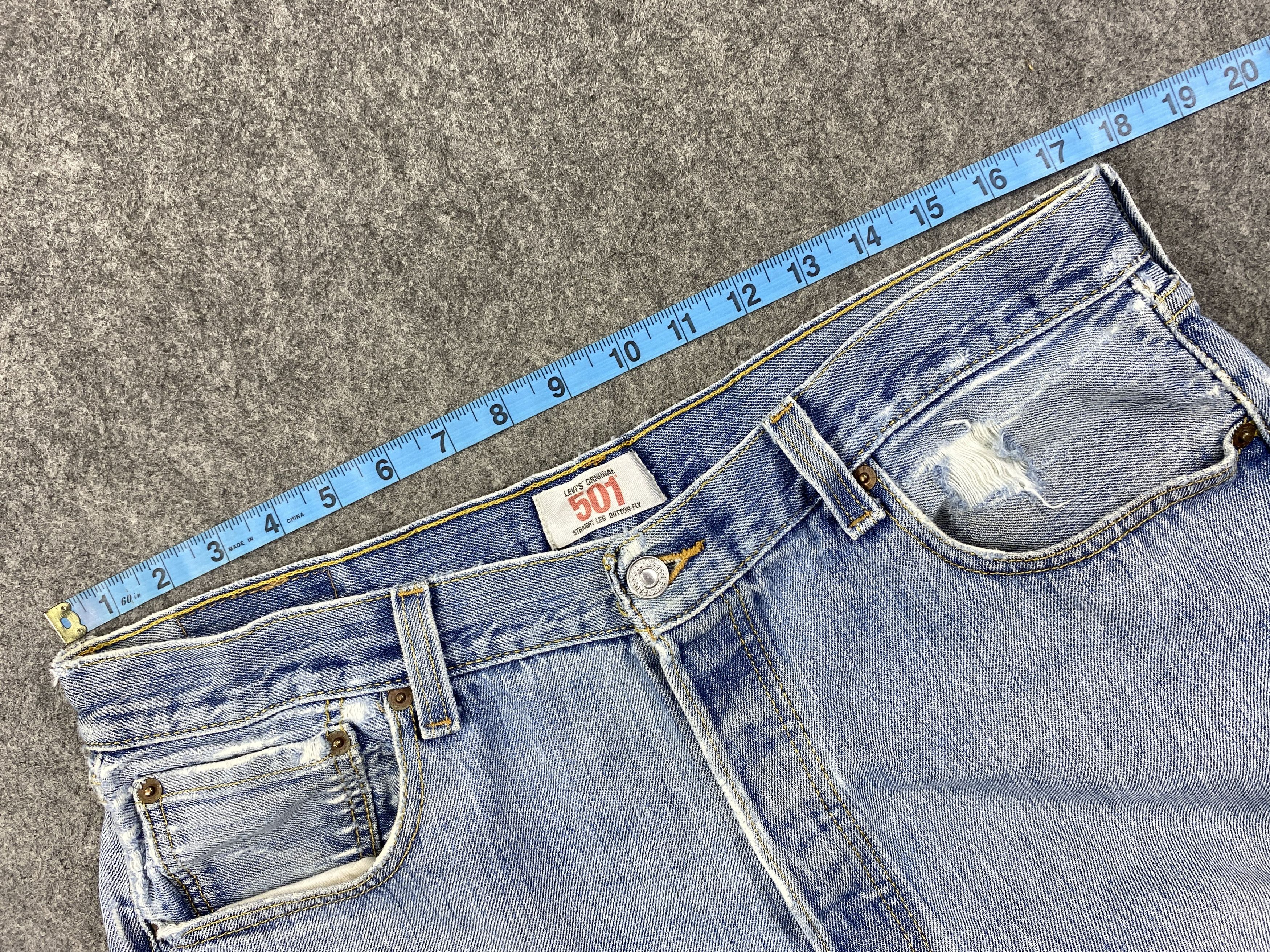 Levi's Mid Blue Vintage Levi's 501 Jeans 35x31.5 Denim -JN1658 Size US 35 - 5 Thumbnail