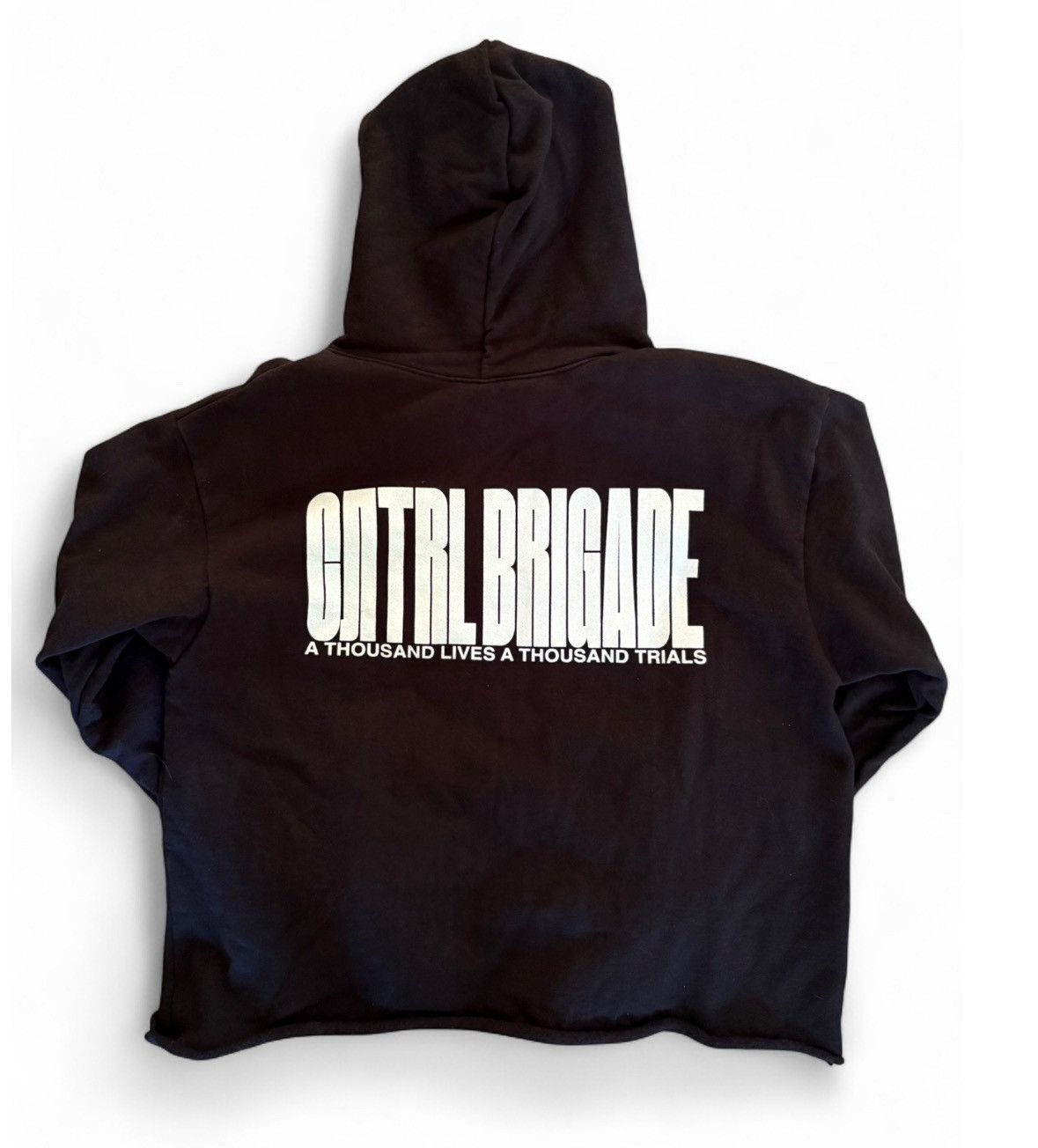 Designer D.cntrl black cropped hoodie Size US M / EU 48-50 / 2 - 2 Thumbnail