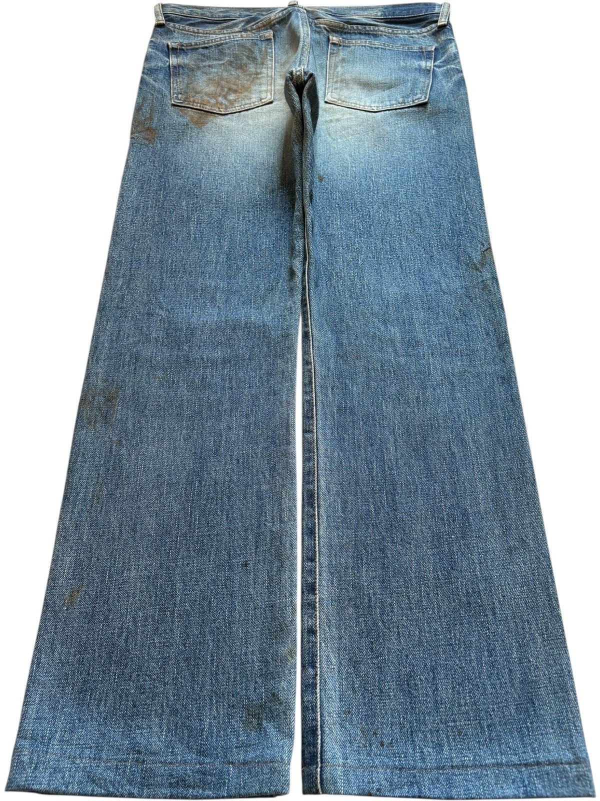 Designer × Japanese Brand Vintage Japanese Brand Selvedge Button Fly Mud Wash Jeans Size US 32 / EU 48 - 2 Thumbnail