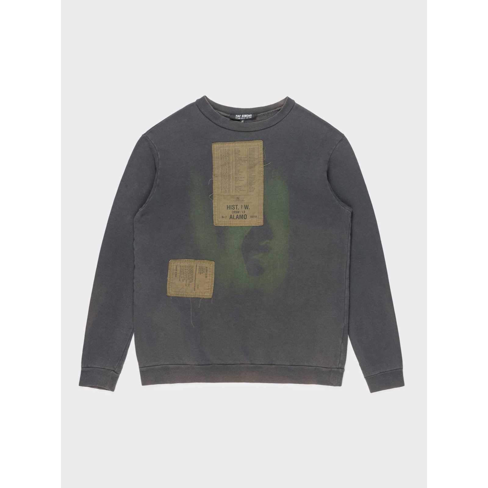 Image of Raf Simons Aw05 'history Of My World' Alamo Crewneck in Black, Men's (Size Small)