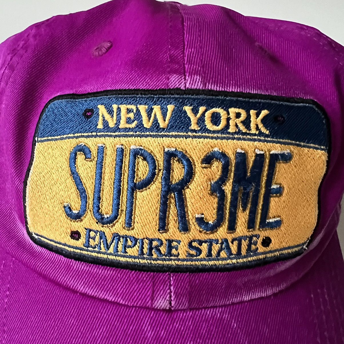 Supreme Supreme License Plate 6-panel Hat Purple Size ONE SIZE - 2 Thumbnail