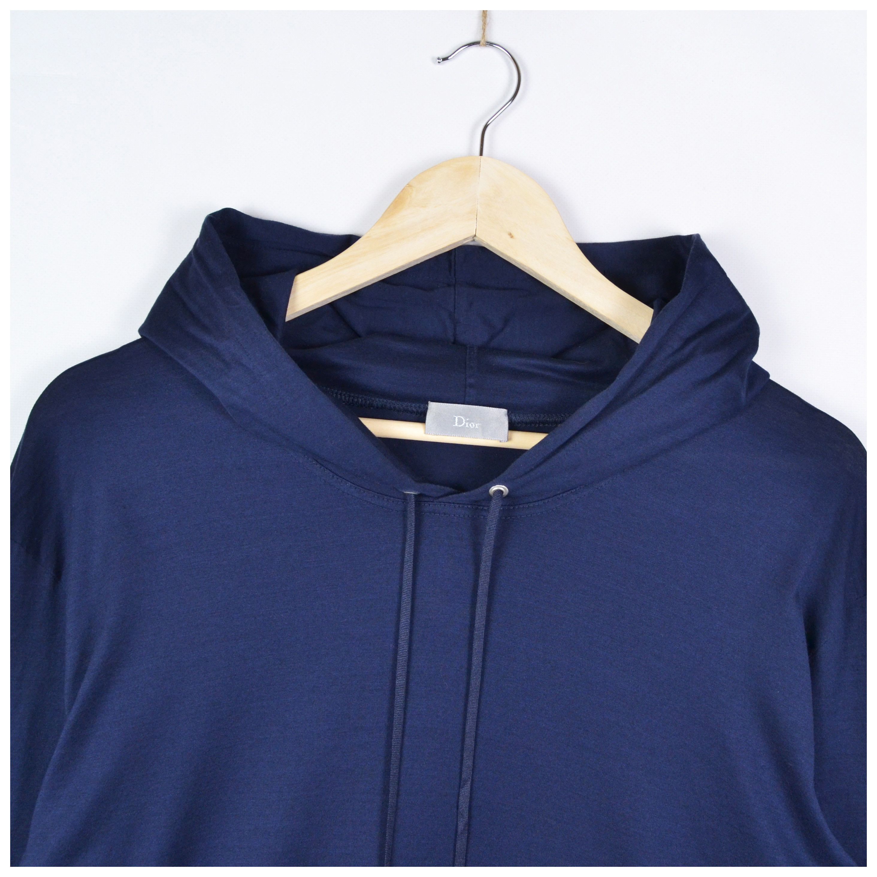 Christian Dior Monsieur Dior Lightweight Long Sleeve Hooded T Shirt Bee Embroidered Size US L / EU 52-54 / 3 - 2 Thumbnail